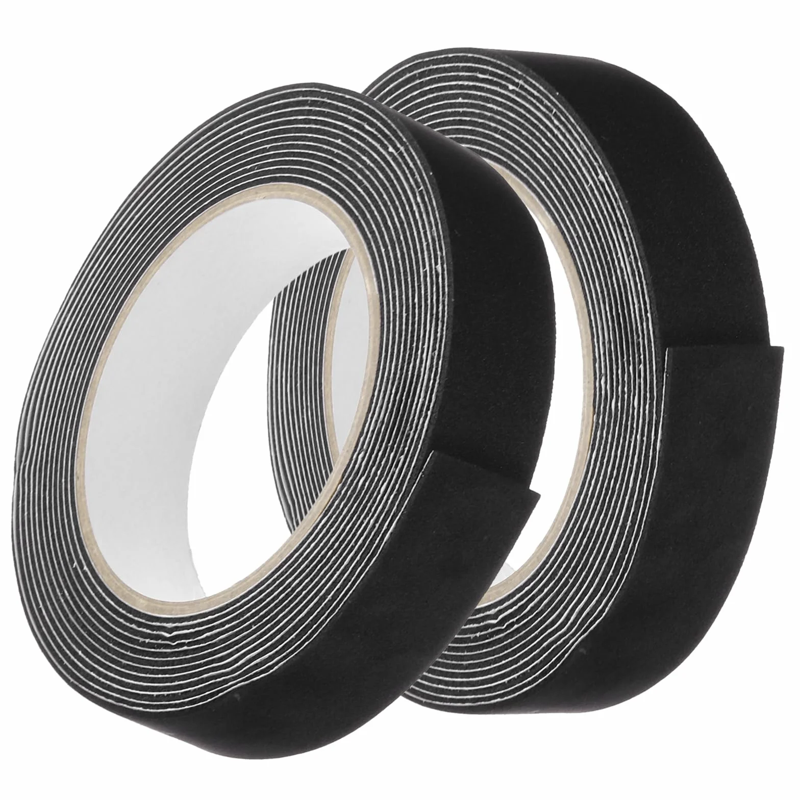 QUARKZMAN 2 rolki jednostronnej taśmy piankowej, zdejmowana taśma montażowa z gąbki EVA, mocne paski taśmy klejącej (czarne, 4 m x 25 mm x 1,5 mm), do domu, kolorowa ściana wisząca, dekoracja