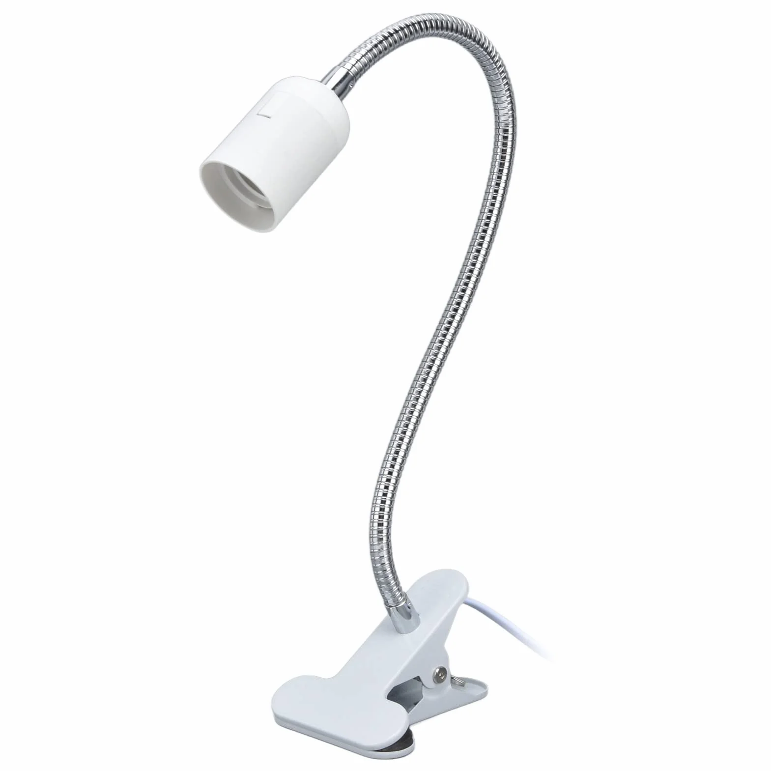 Oprawka do Książki, Oprawy Oświetleniowe LED E27/E26 z Gęsią Szyją i Zaciskiem Mini Lampka na Biurko Przenośna Gęsia Szyja do ż na Zewnątrz, Oświetlenie Biurowe(EU)