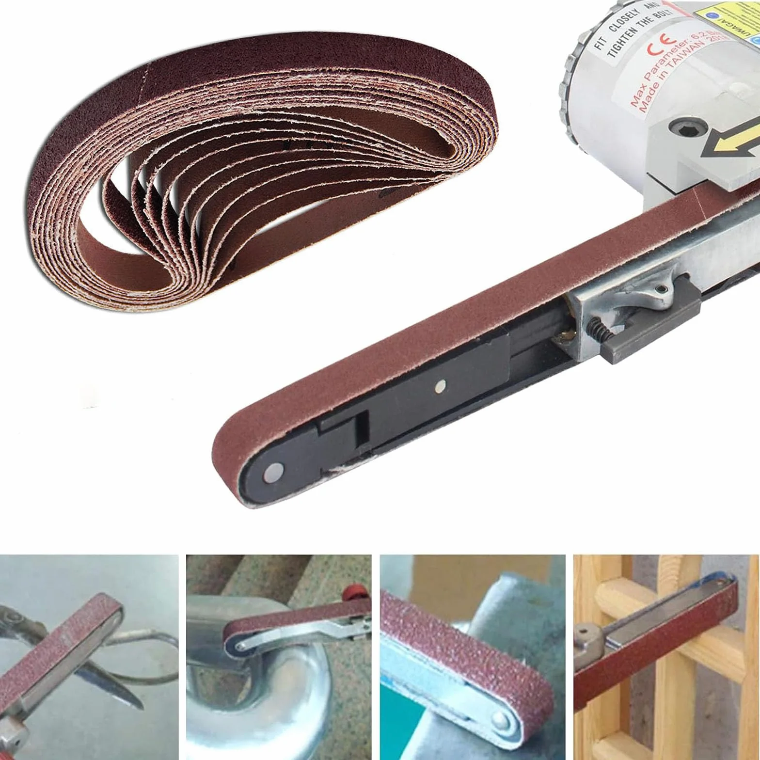 20 sztuk taśm ściernych do szlifierek, 25 x 762 mm, ziarnistość 400/600/800/1000, zestaw taśmy ściernej, papier ścierny do szlifierki taśmowej do szlifierki do elektronarzędzi
