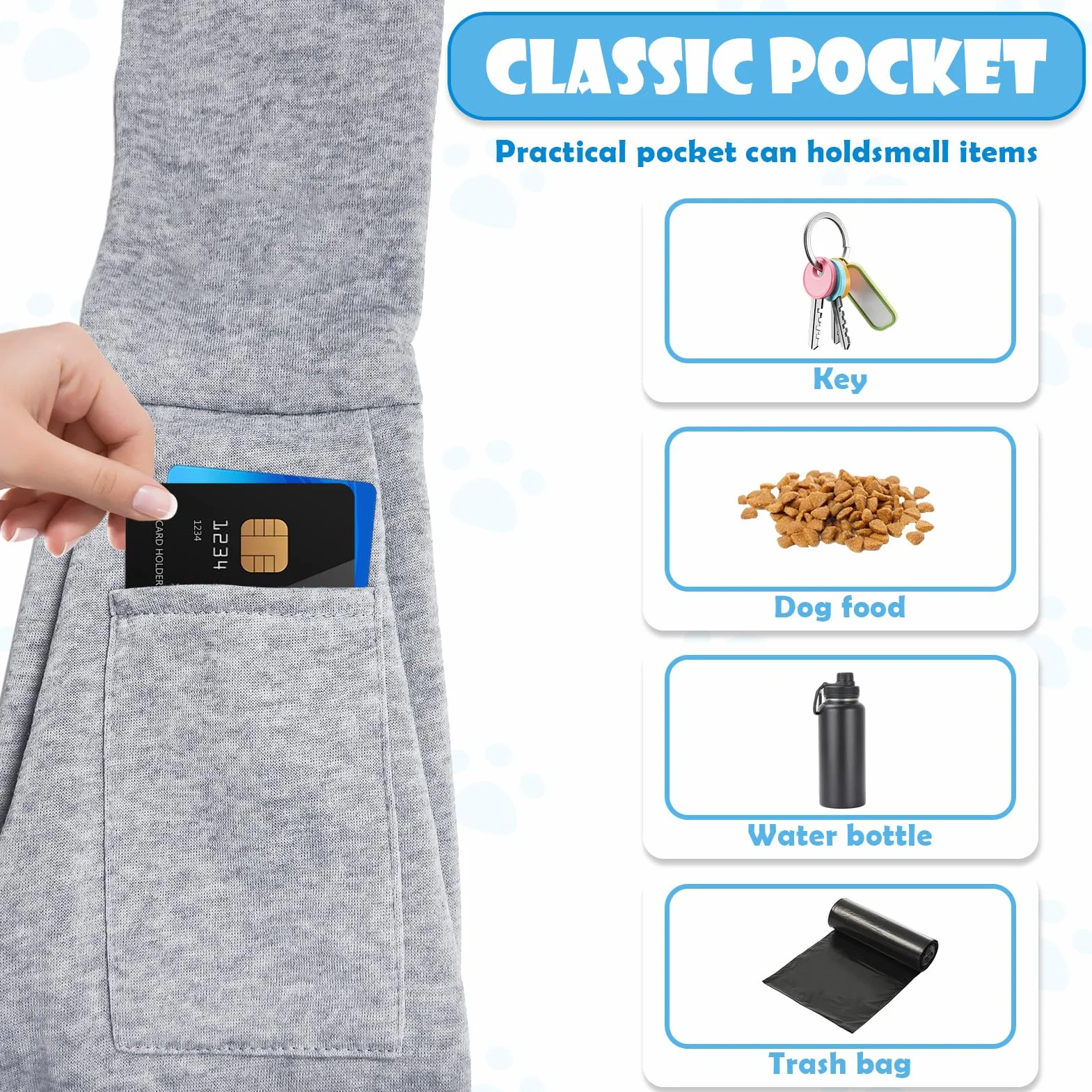 Torba do noszenia psa, udźwig do 7,5 kg, torba dla psa z regulacją, idealna na spacery, zajęcia na świeżym powietrzu i wycieczki na weekend