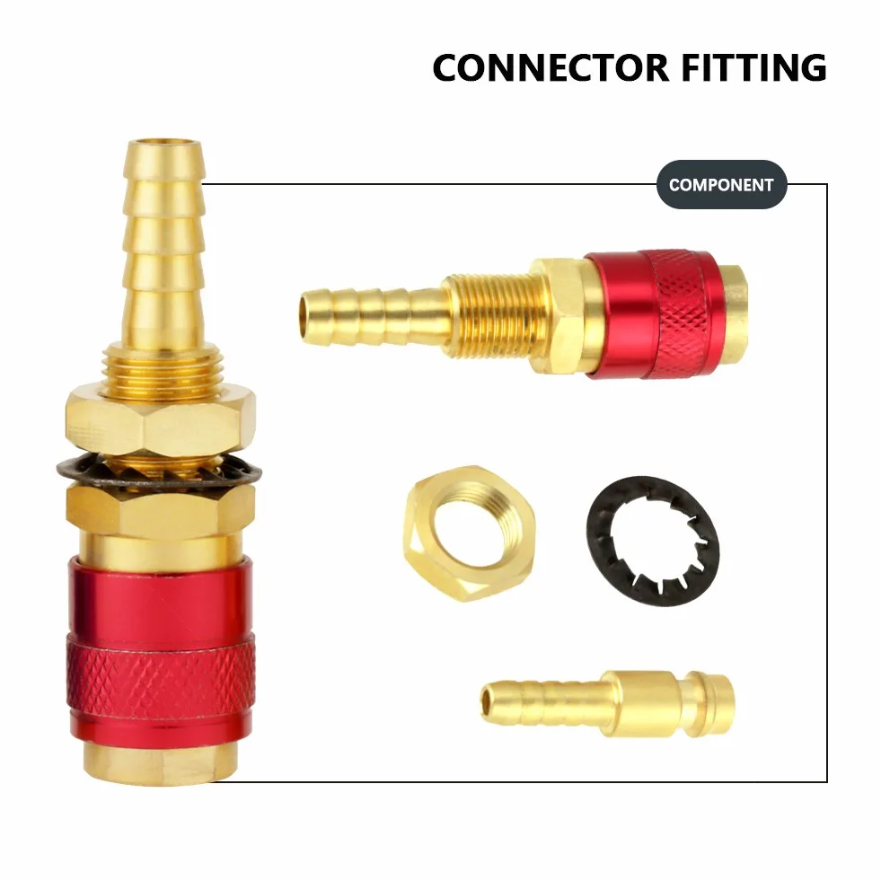Adapter gazowy 8mm chłodzony wodą do palnika TIG 2 sztuki