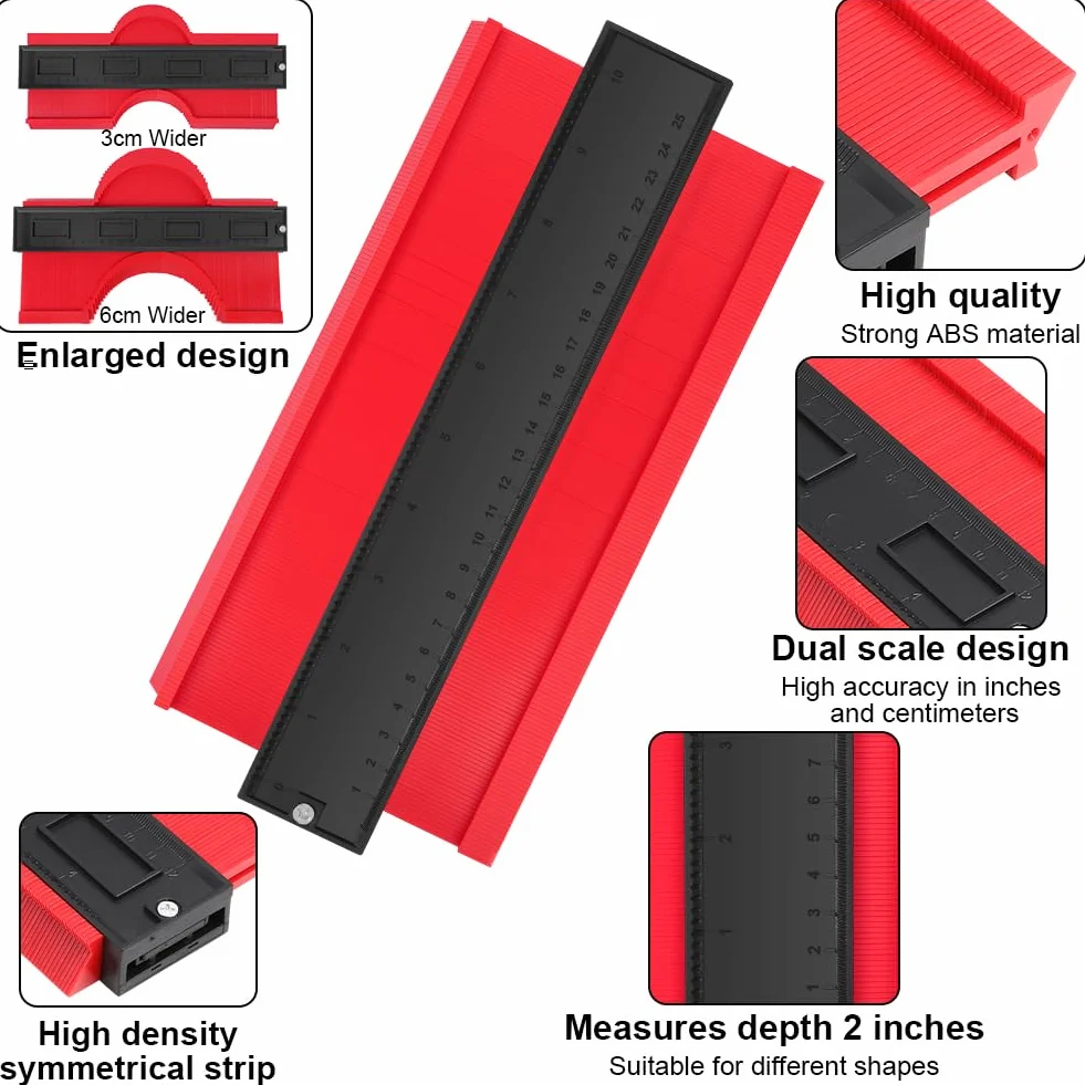 flintronic kontur miernik duplikator 25 cm plastikowy narzędzie do pomiaru profilu