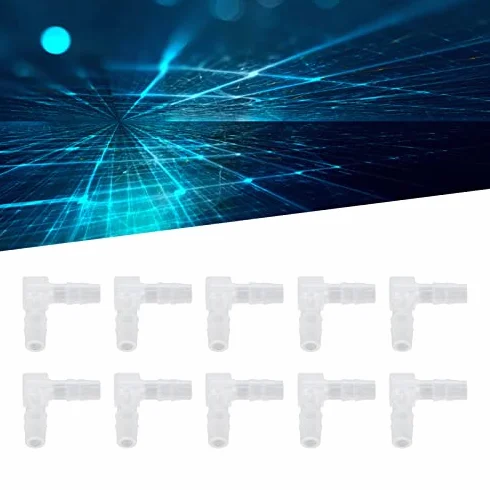 KIMISS Elbow Hose Barb 90 stopni 10 szt plastikowe złączki L do węży adapter równy akwarium