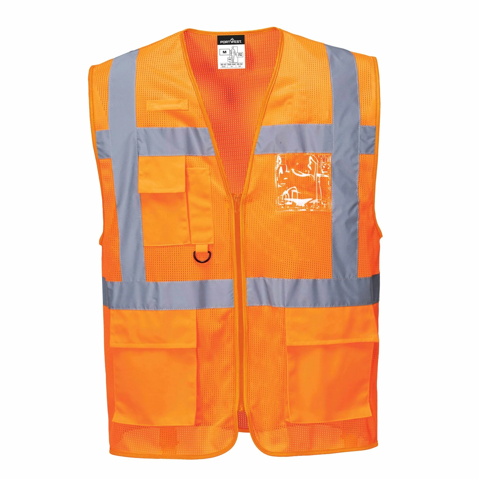 Portwest C376 MeshAir Atena Executive Kamizelka, Regularny, Rozmiar XL, Pomaranczowy