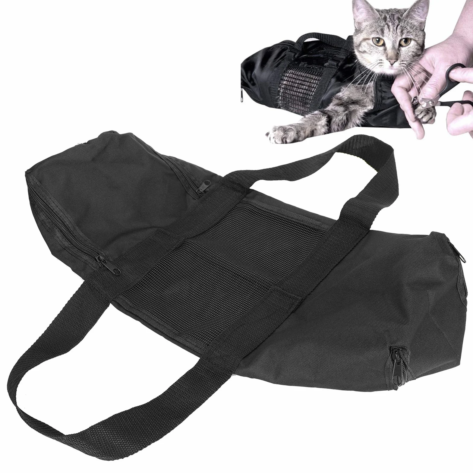 Fdit Torba do K?pieli Kot¨®w, Siatka Restraint Bag, Letnia Torba do Mycia Kot¨®w z Otworem na Pysk