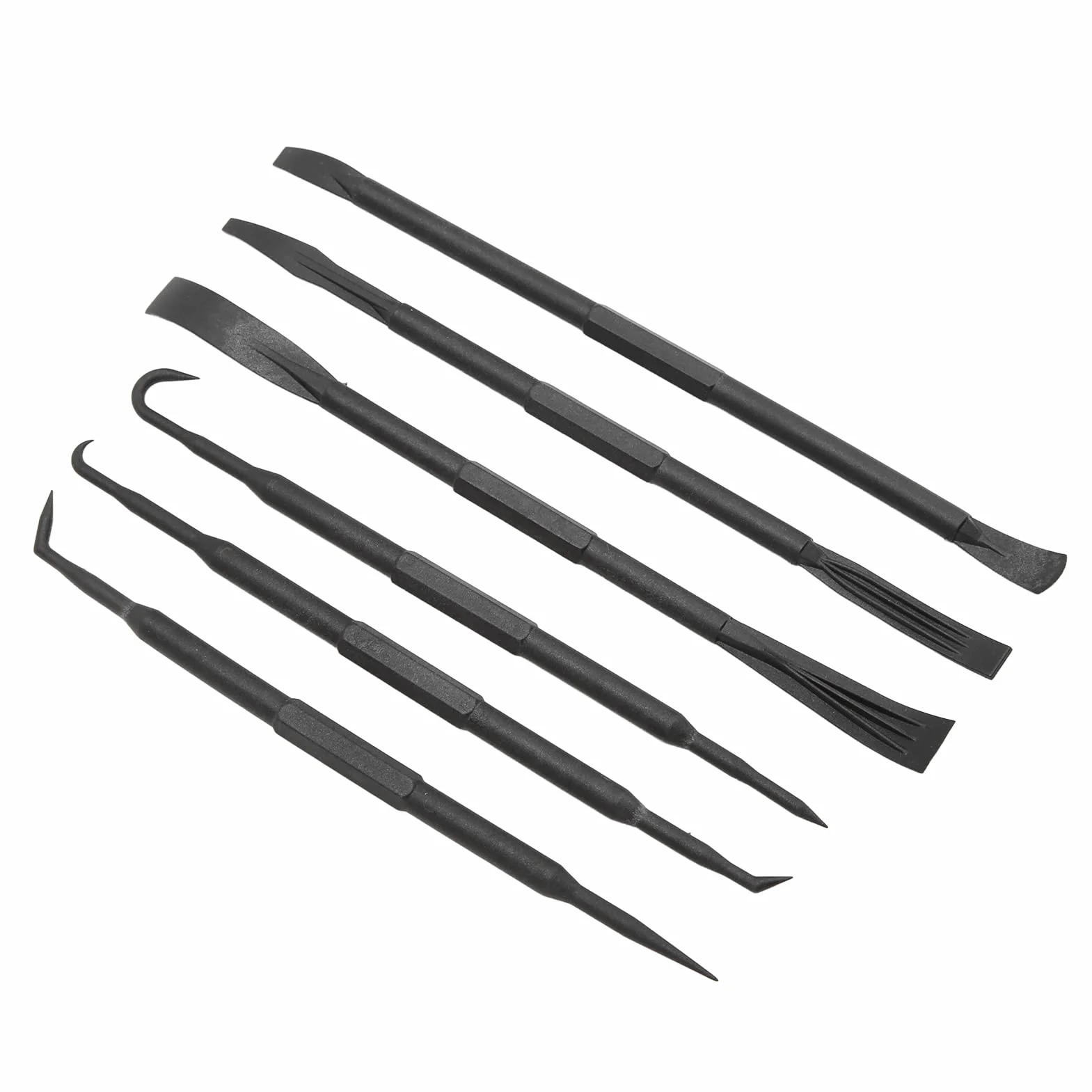 Zestaw 6 szt. Non-Marring Pick and Pry Bar ABS, Długi Wąski Uchwyt, Narzędzia do Zaczepiania Krzyżyk