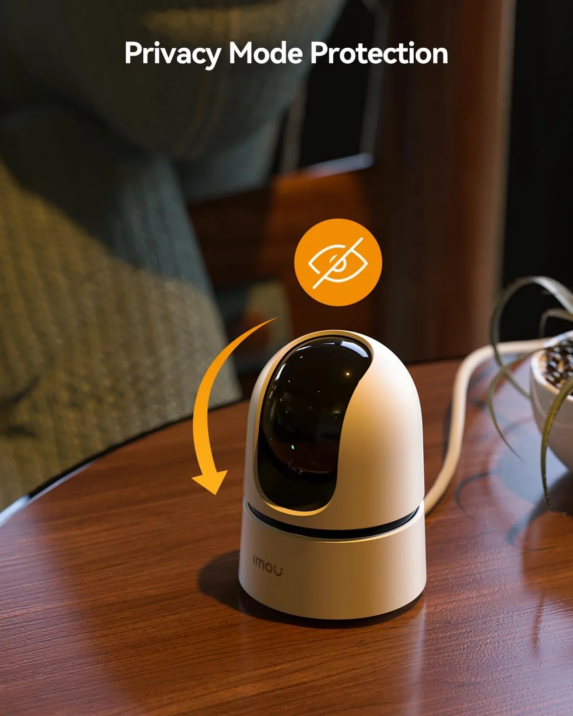 Imou Podwójna kamera do monitoringu 4 MP + 4 MP, do użytku wewnątrz z WiFi 2,4/5 GHz, rozpoznawanie osoby / zwierząt domowych, 360° PTZ WLAN, noktowizor, inteligentne śledzenie, 2-drożne audio, syrena