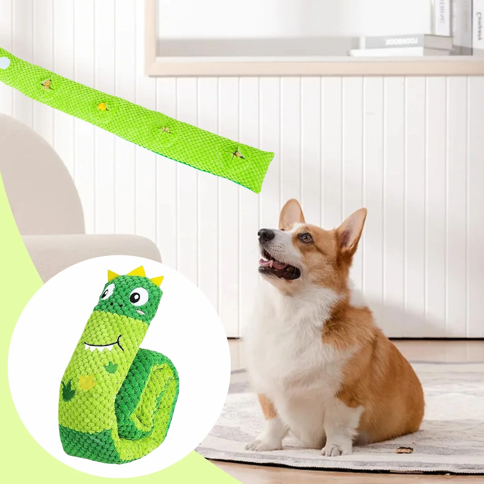 Dog Toys for Aggressive Chewers, Stuffed Plush Squeaky Toy, 72x9cm, Food-Shaped Puppy Entertainment for Small Medium Large Breed Dogs