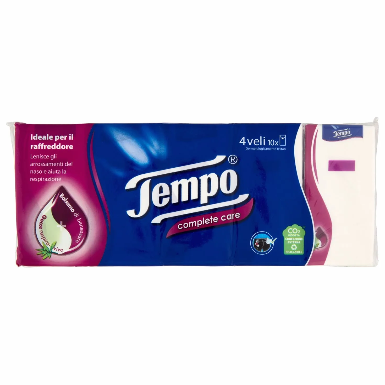 Tempo Complete Care 837026 Chusteczki, Biały, 10 x 9 szt.