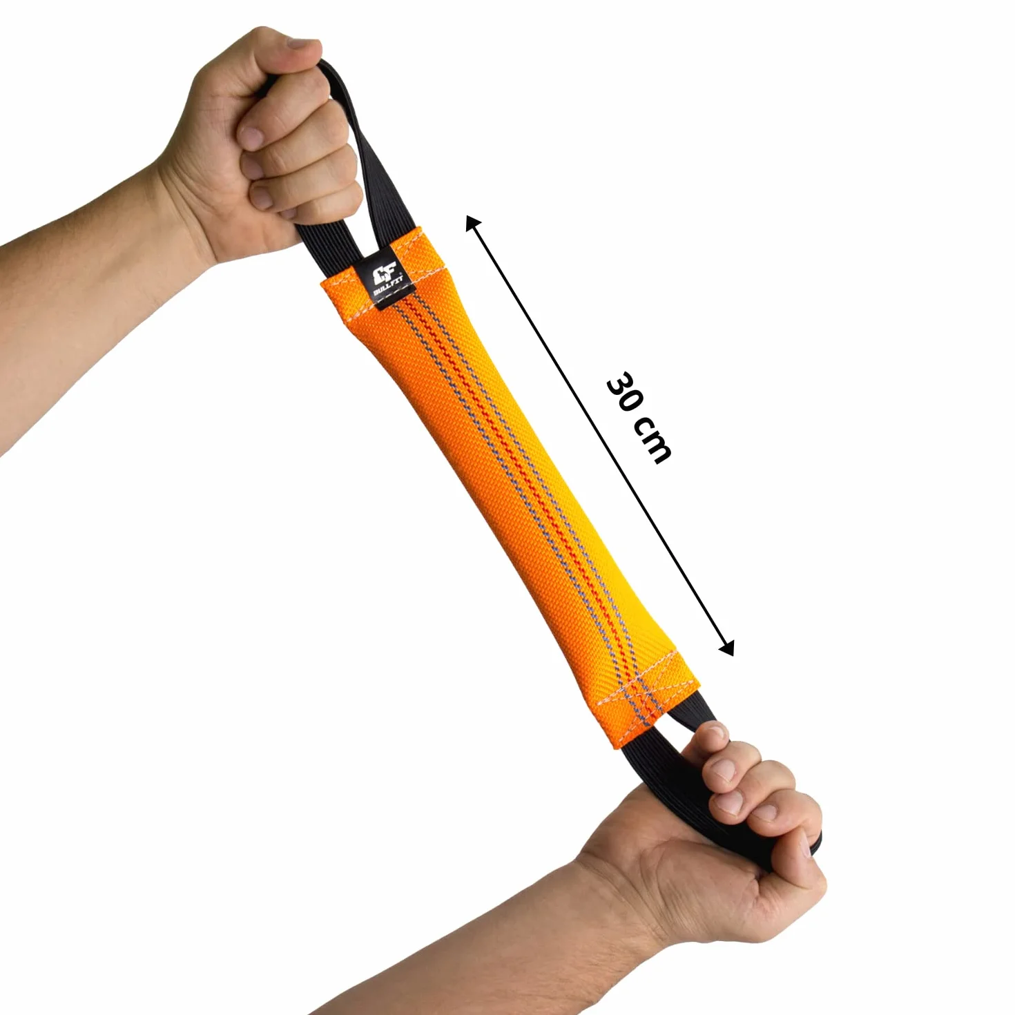 Bull Fit bungee Szarpak dla psa 30 cm, z dwiema rączkami - Bardzo wytrzymała zabawka dla psów do treningu obronnego i kynologii sportowej - Mocny Szarpak wąż strażacki, Aport Dummy pływający