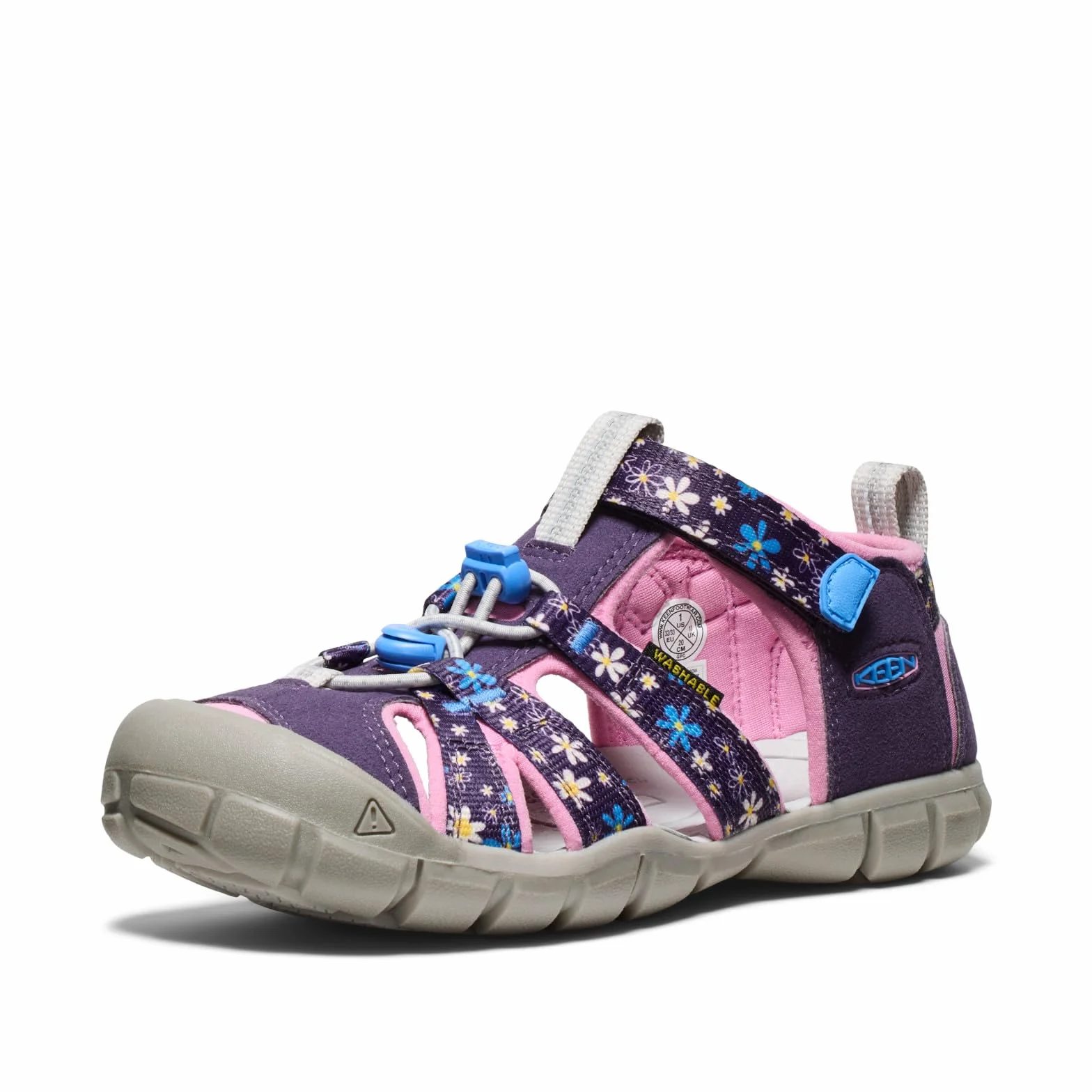 KEEN Sandały dziecięce unisex Seacamp 2 CNX, Daisies Marina, 3 UK, Stokrotki Marina, 36 EU