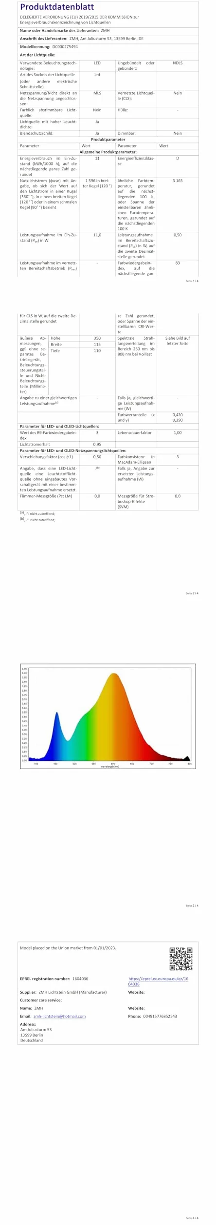 ZMH LED Wall Light Kryty kinkiet 32CM Drewniana 10W 3000K Ciepła biała Oświetlenie ścienne