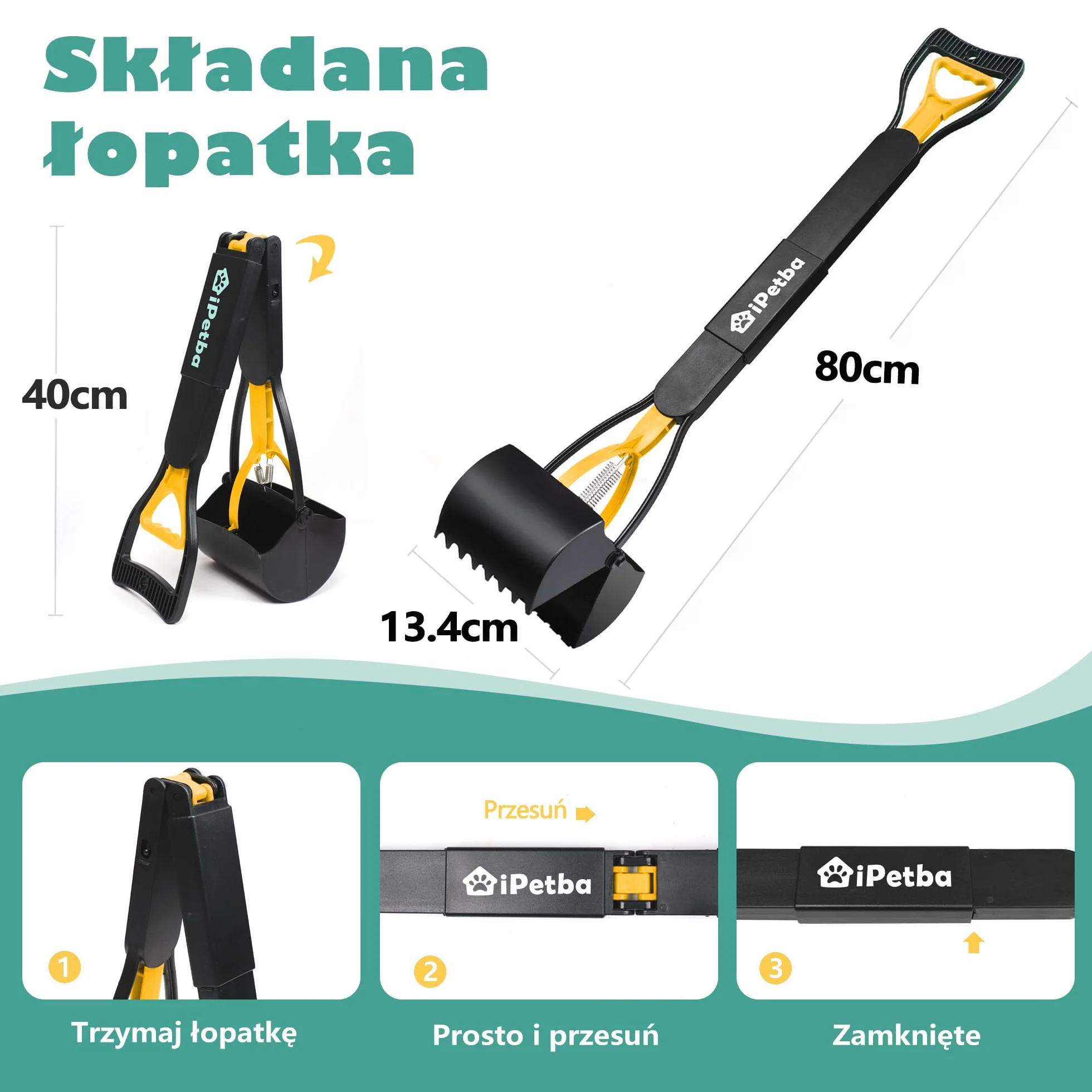 Zabawka dla Psa Długi Uchwyt 80 cm Ochrona Kręgosłupa Żółty