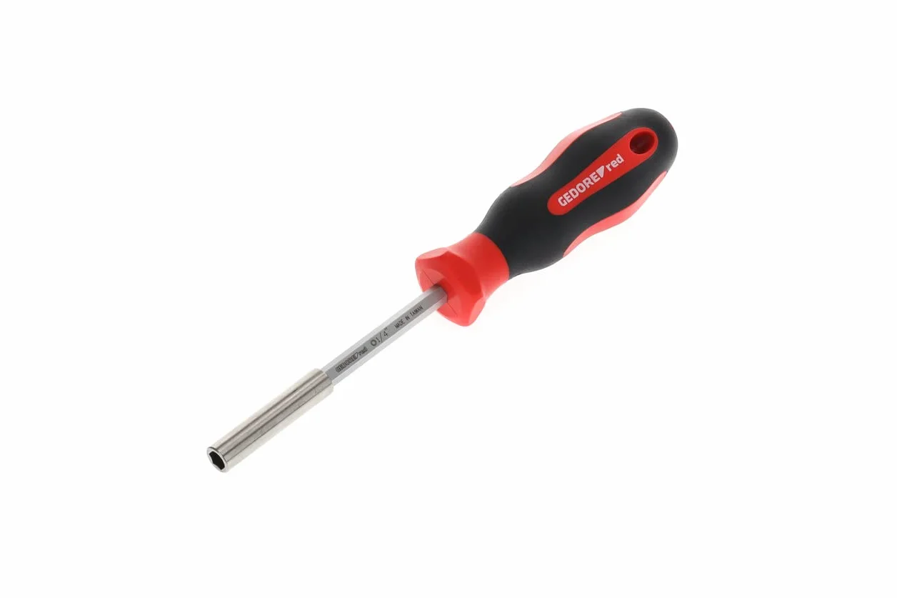 GEDORE red Wkrętak magnetyczny uchwyt do bitów 1/4" 6,3 mm 6-kątny, śrubokręt, 2-komponentowy uchwyt, 210 mm, R38950000