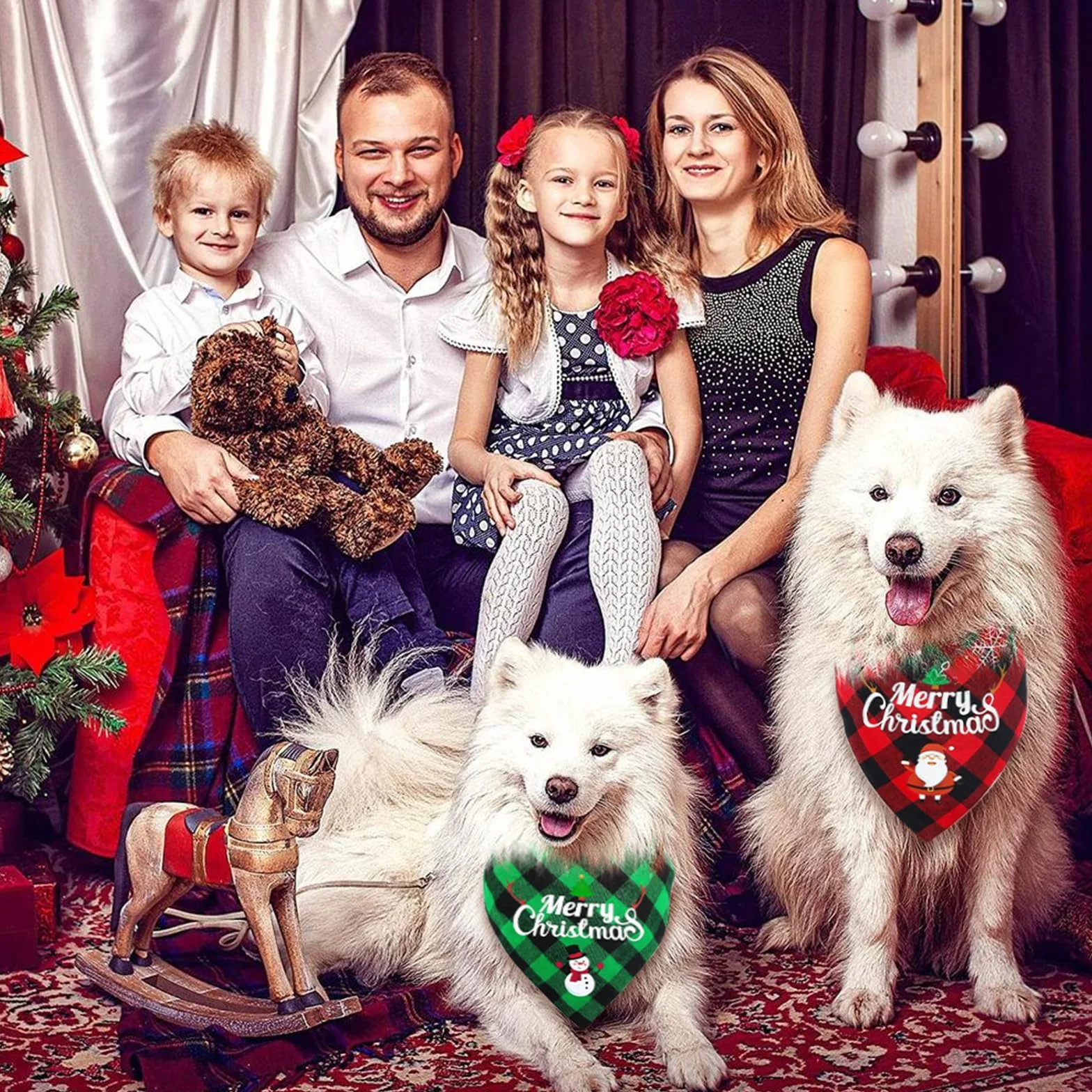 Chusta na szyję dla psa, na Boże Narodzenie, Boże Narodzenie, bandana dla psa, na Boże Narodzenie, na Boże Narodzenie, bandana, dla małych i średnich szczeniaków, kotów