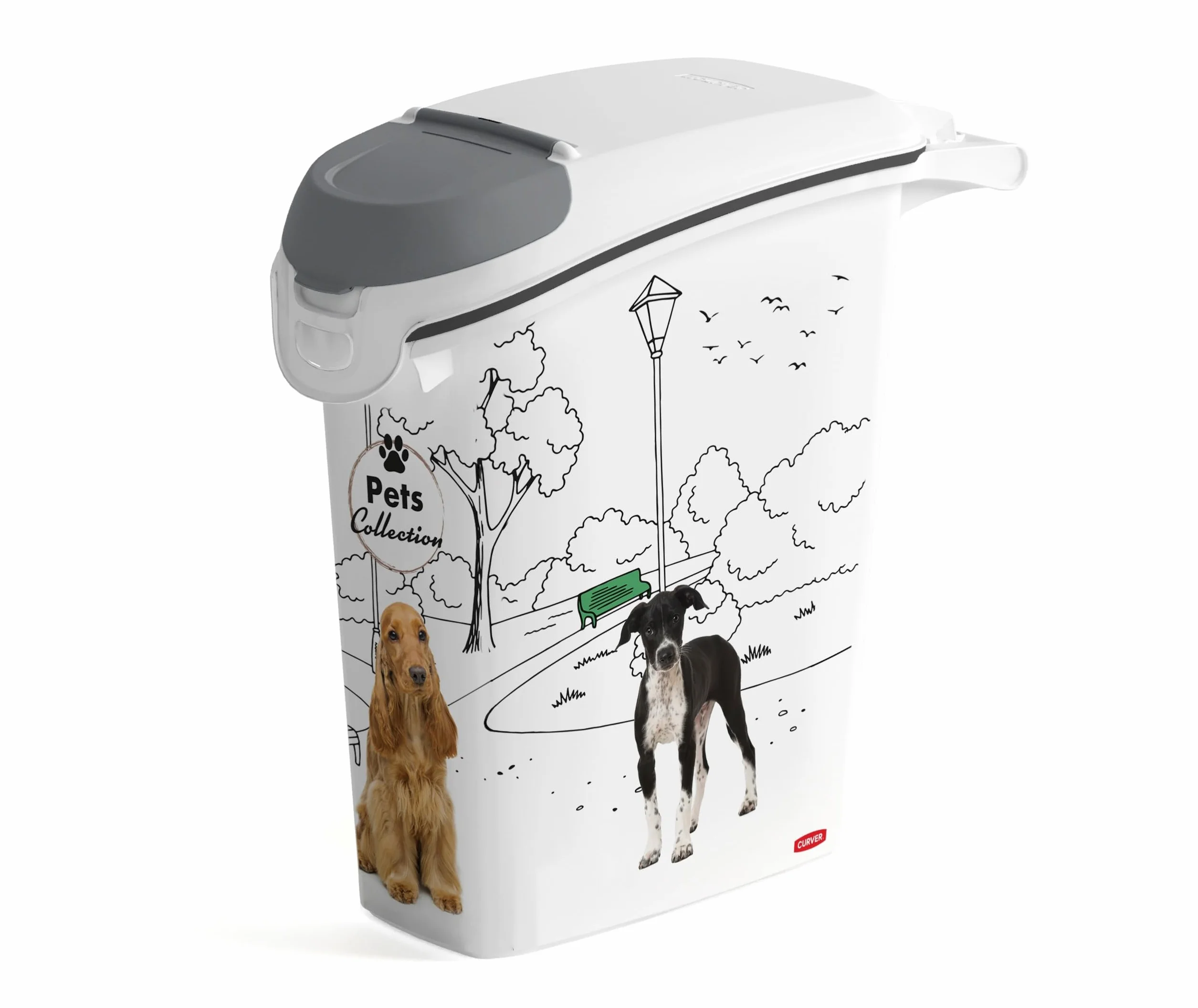 Curver PetLife pojemnik na karmę dla psów, 10 kg/23 l, 23,5 x 49,7 x 50,30 cm
