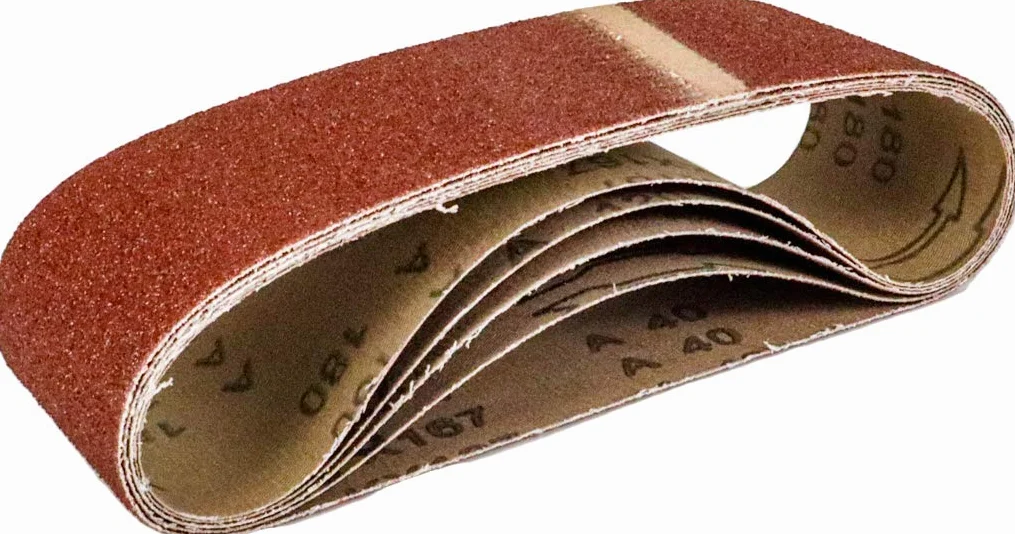 30 sztuk/taśmy ścierne do tkanin / 75 x 533 mm/po 6 x ziarno 40-60 - 80-120 - 180 / do szlifierek taśmowych/papieru ściernego/zestawu taśm ściernych
