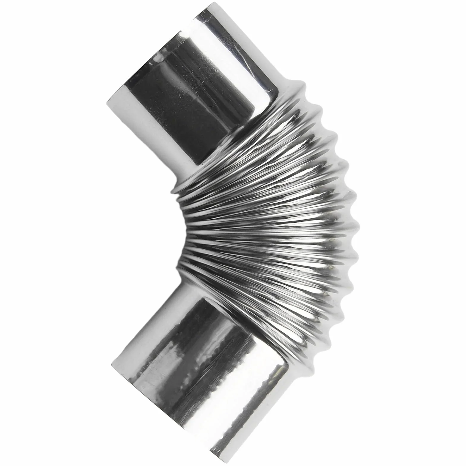 Kolanko rury kominowej ze stali nierdzewnej, wkładka kominowa, rura stalowa do pieców, kominków, grilla, wentylacja, wiele rozmiarów, 50-100 mm, srebrna (60 mm)