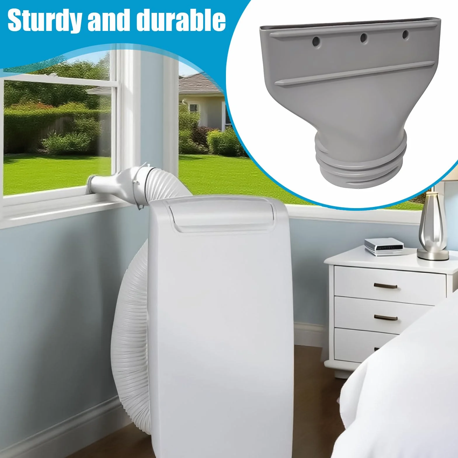Płaski adapter węża wydechowego klimatyzacji 13 cm 15 cm