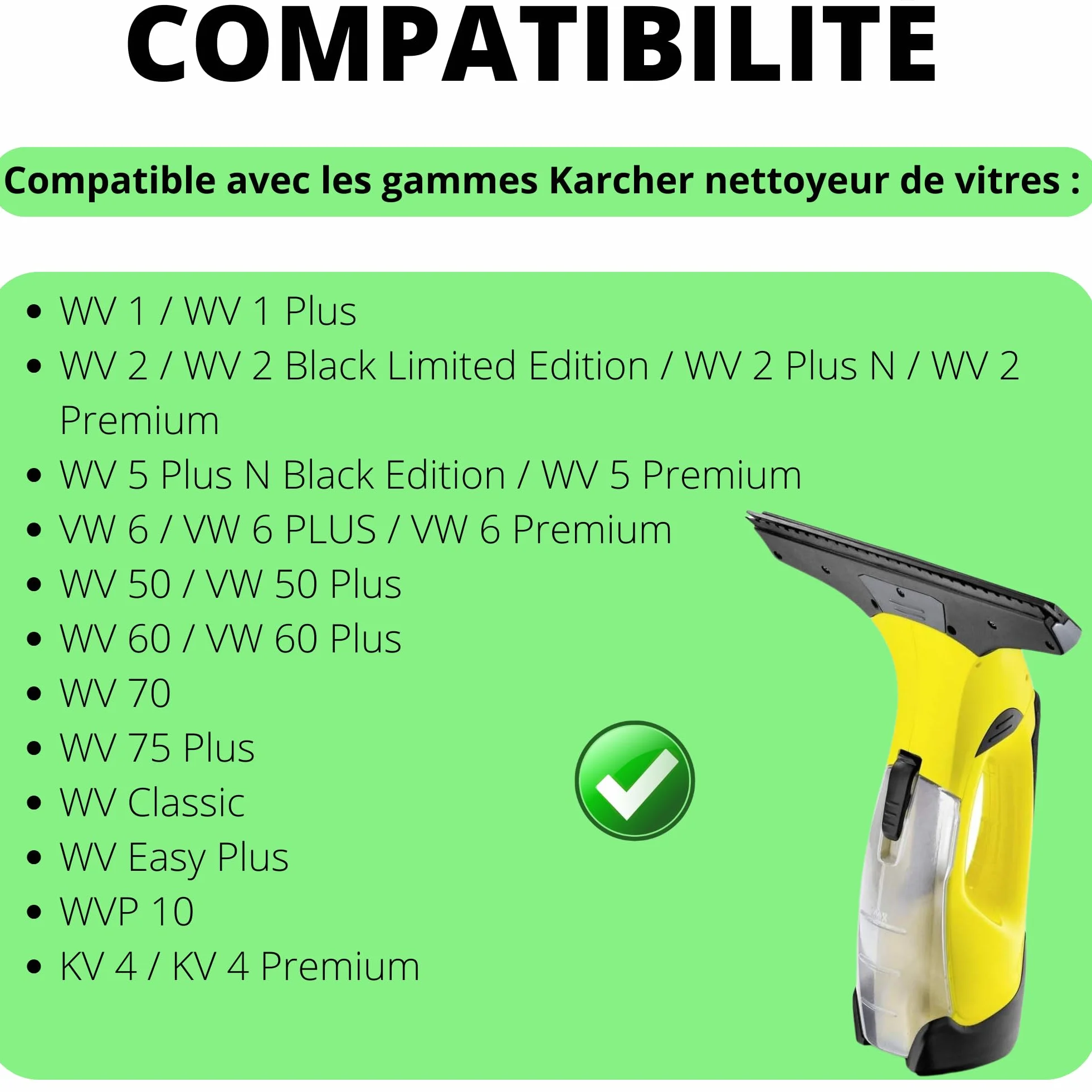 Ładowarka kompatybilna z Karcher WV 2WV 2WV 2 Premium WV 5WV 6WV 50WV 60WV 70WV 1KV4WV Classic Easy Plus PHONILLICO