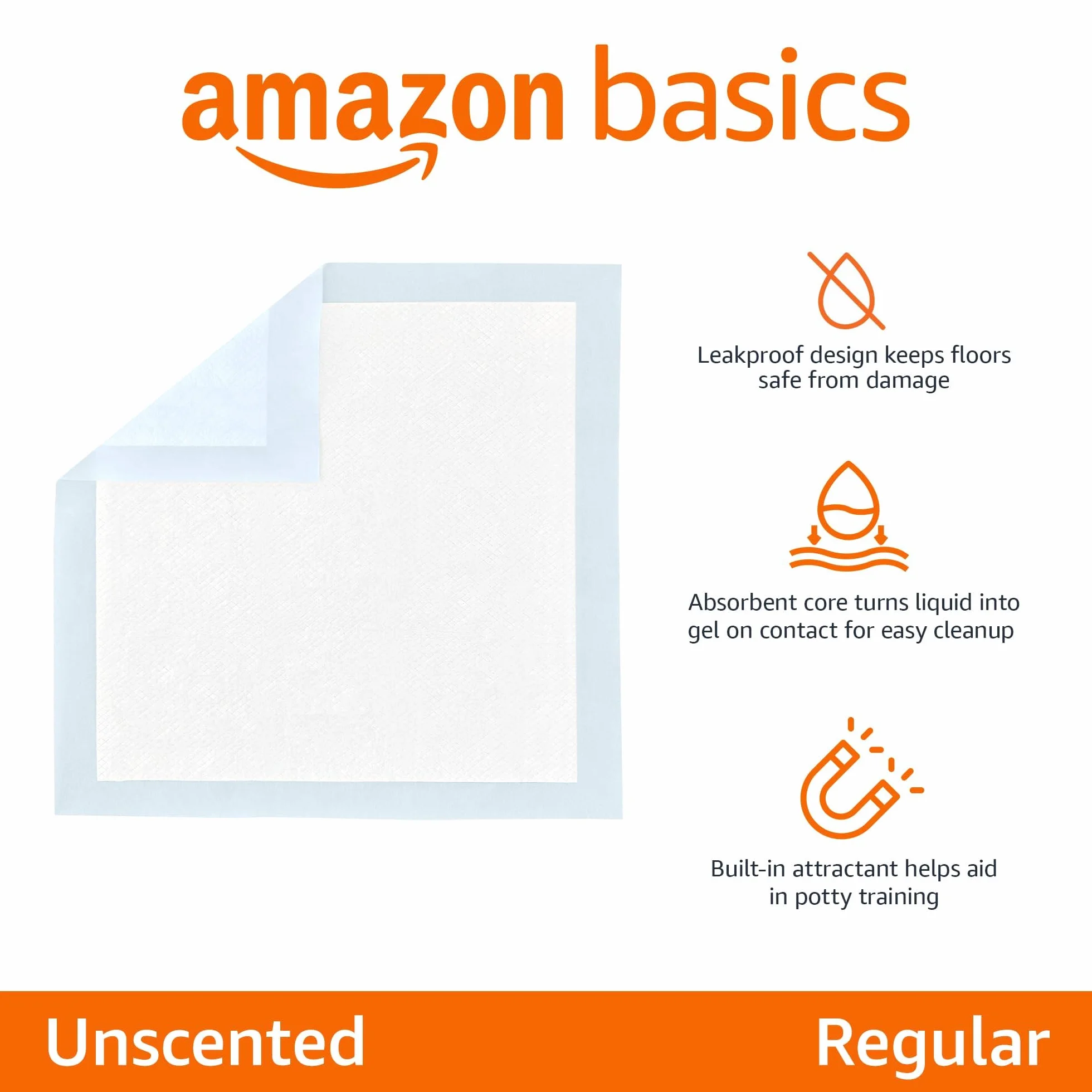 Amazonbasics Podkłady Treningowe, Niebieski/Biały, 56 x 56 cm/100 sztuk