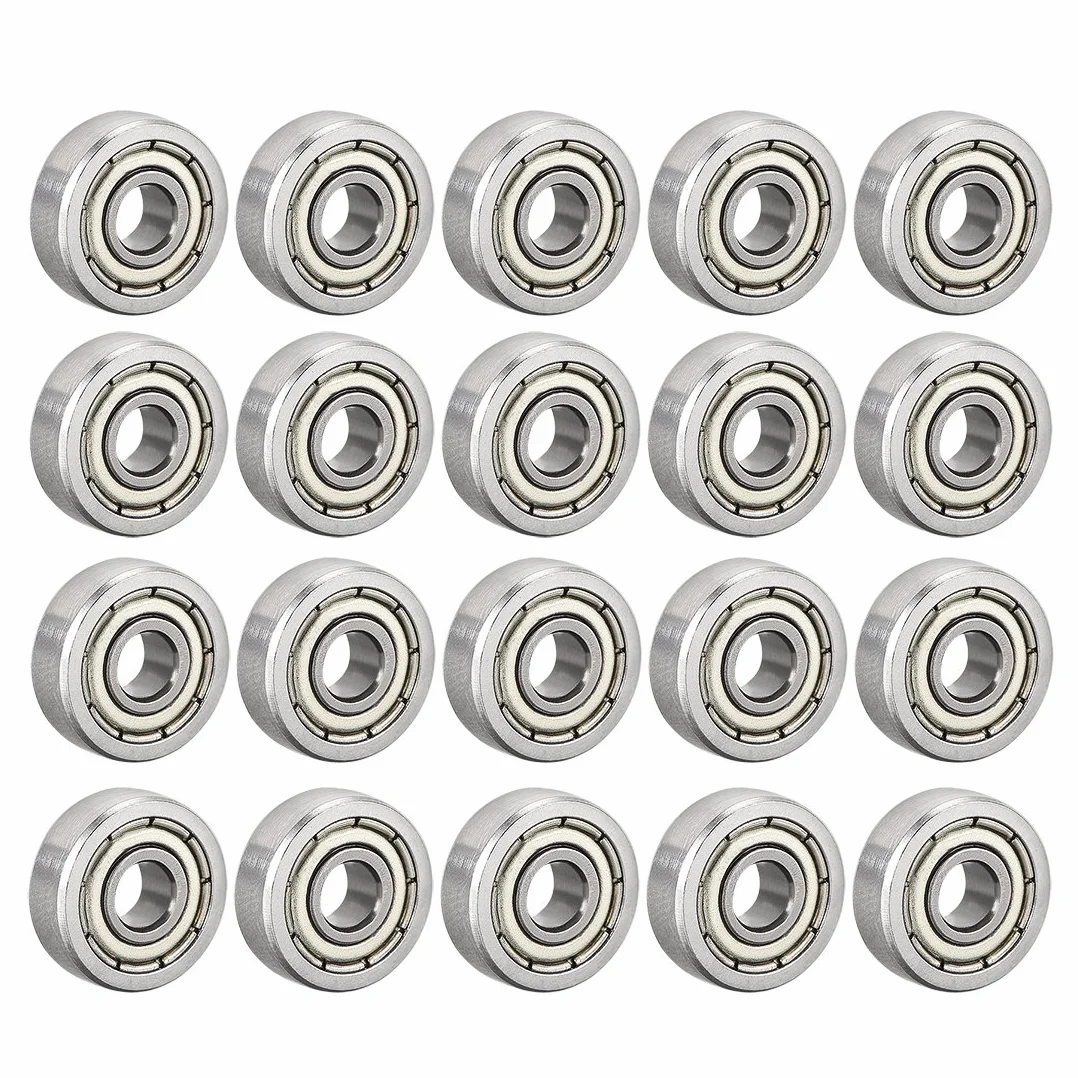 sourcing map 20 szt. łożysko kulkowe zwykłe 604Z podwójny szyld 4 mm x 12 mm x 4 mm stal węglowa DE de