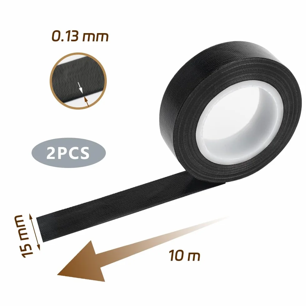 Taśma teflonowa samoprzylepna 15 mm × 10 m, 2 rolki, odporna na wysokie temperatury, taśma klejąca PTFE, taśma klejąca Rekalro teflonowa taśma izolacyjna do prawie wszystkich modeli zgrzewarek