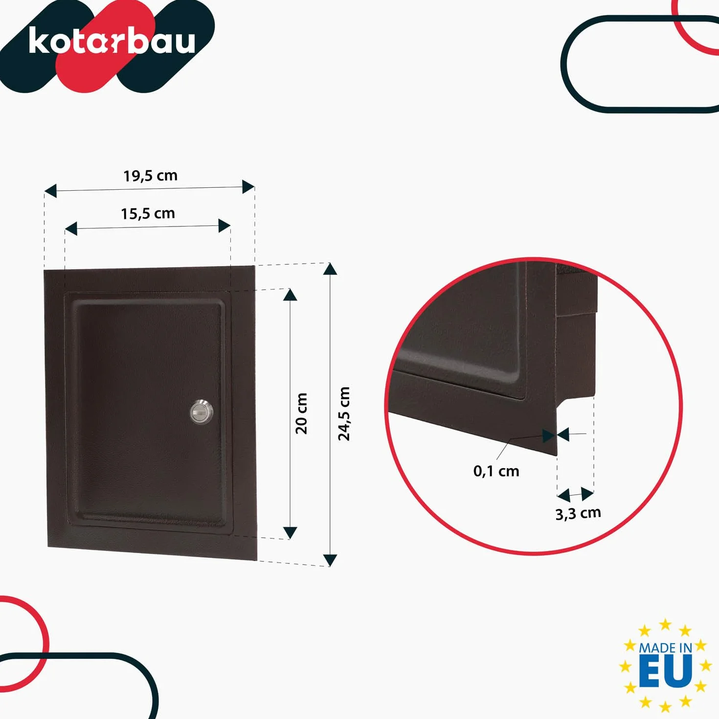 KOTARBAU Drzwi kominkowe 155 x 205 mm miedziane antyczne z osłoną termiczną