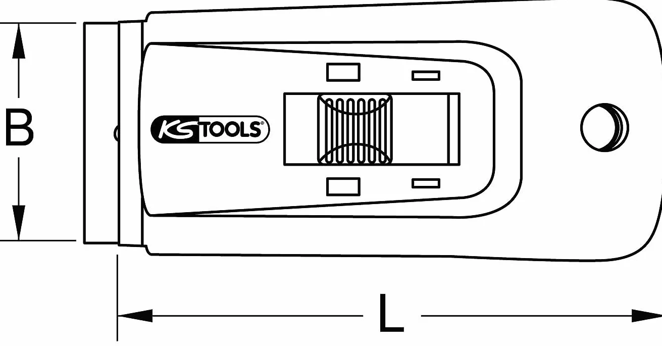 KS Tools 907.2242 Skrobaczka do naklejek, 40mm