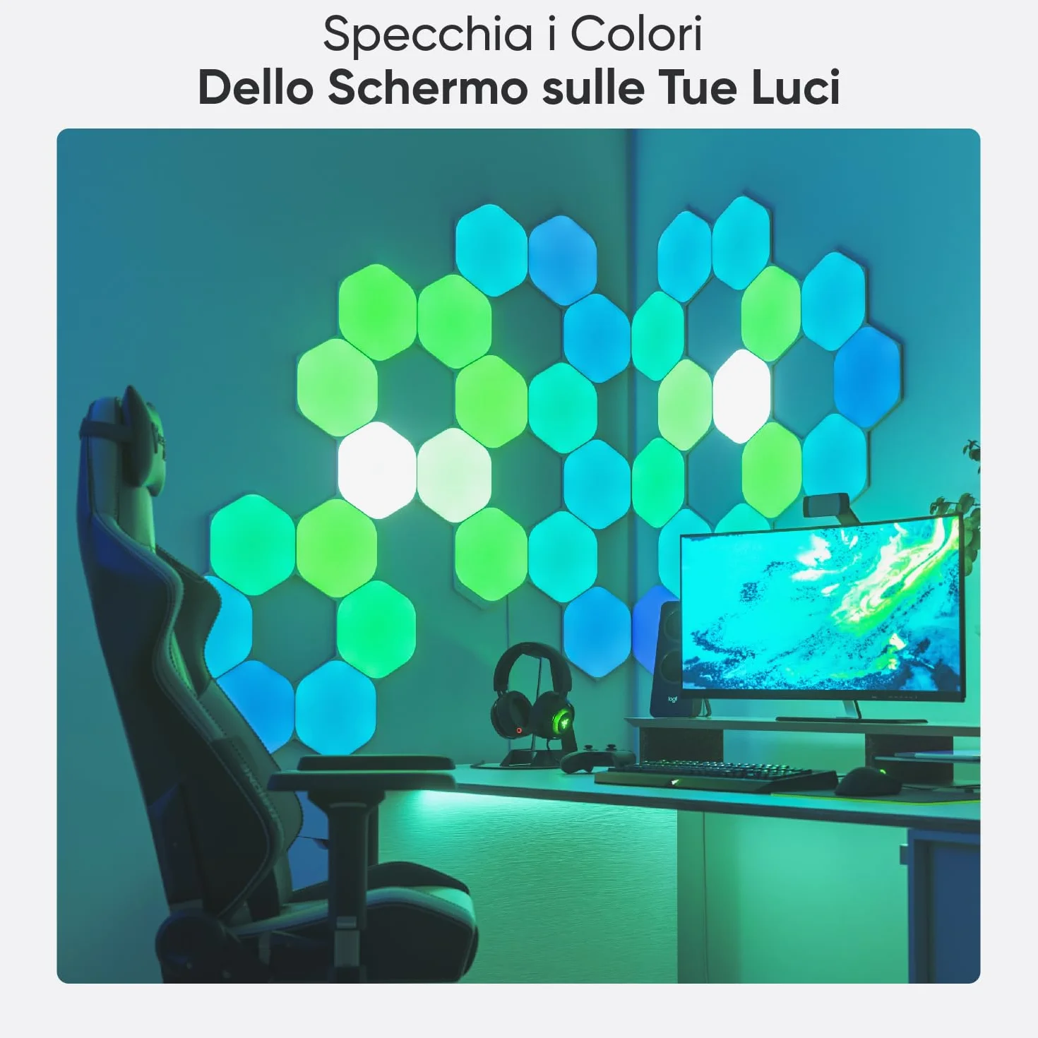 Nanoleaf Shapes Zestaw Oświetleniowy, Wielokolorowy, 9 sztuk