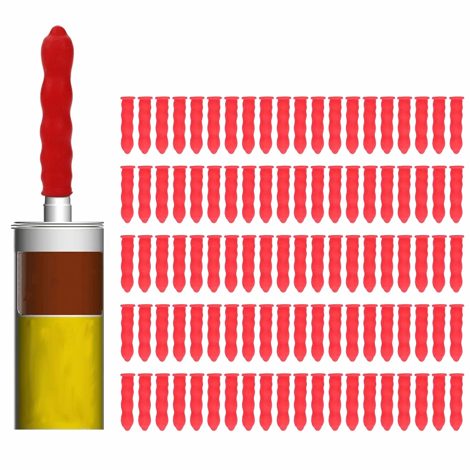 100 Sztuk Caulk Saving Cap Latex Caulk Cap Saver do Uszczelniania i Konserwacji, Czyste i łatwe Rozwiązanie do Ponownego Wykorzystania Produktów z teksturą Kleju