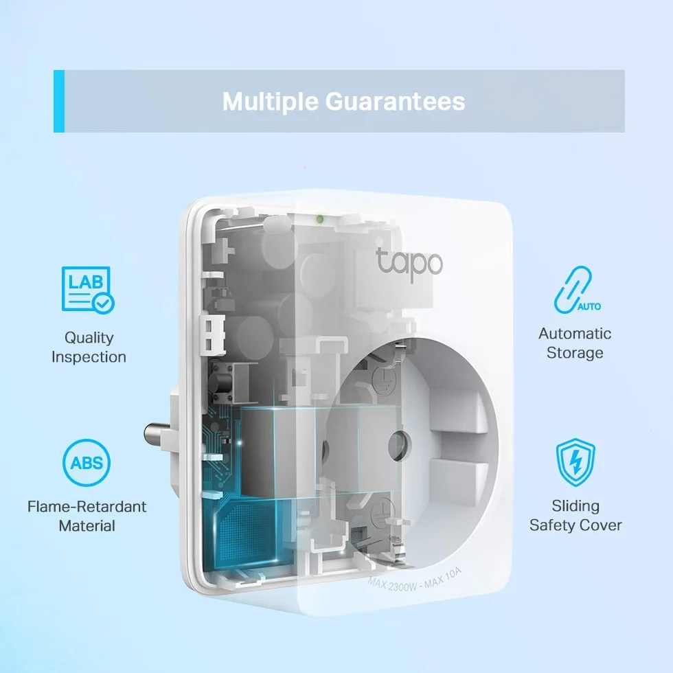 Tp-Link Tapo P100 2-pack Wtyczki Inteligentne, Biały, 2 Sztuki