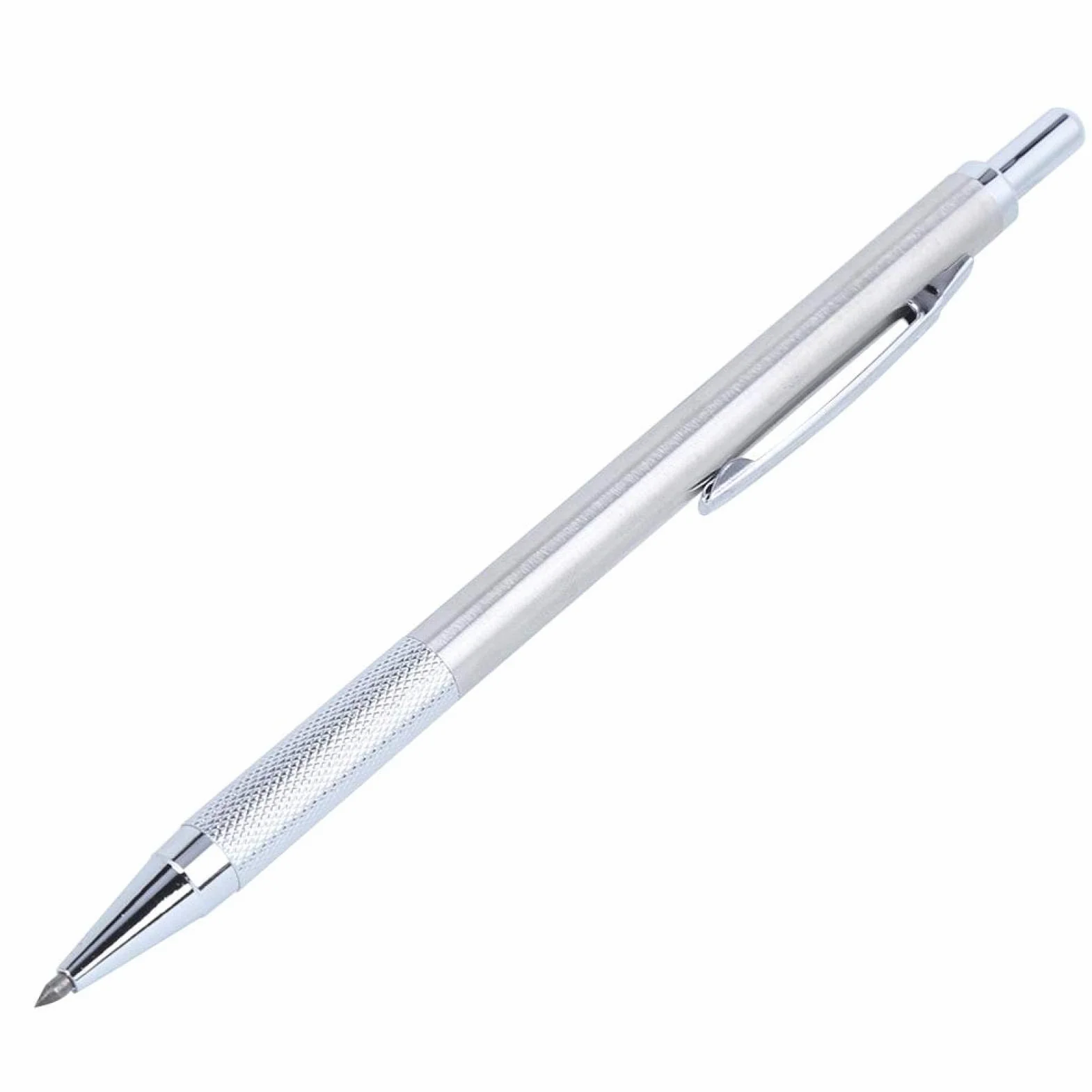 Pióro do grawerowania, końcówka ze stali wolframowej i długopis z twardego metalu, narzędzie do grawerowania metalu/szkła/plastiku/ceramiki itp. (Srebro)