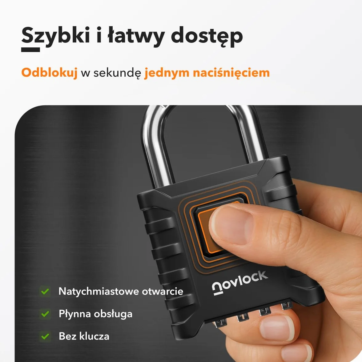 Kłódka szyfrowa heavy-duty 8 mm czarna do bram i ogrodzeń