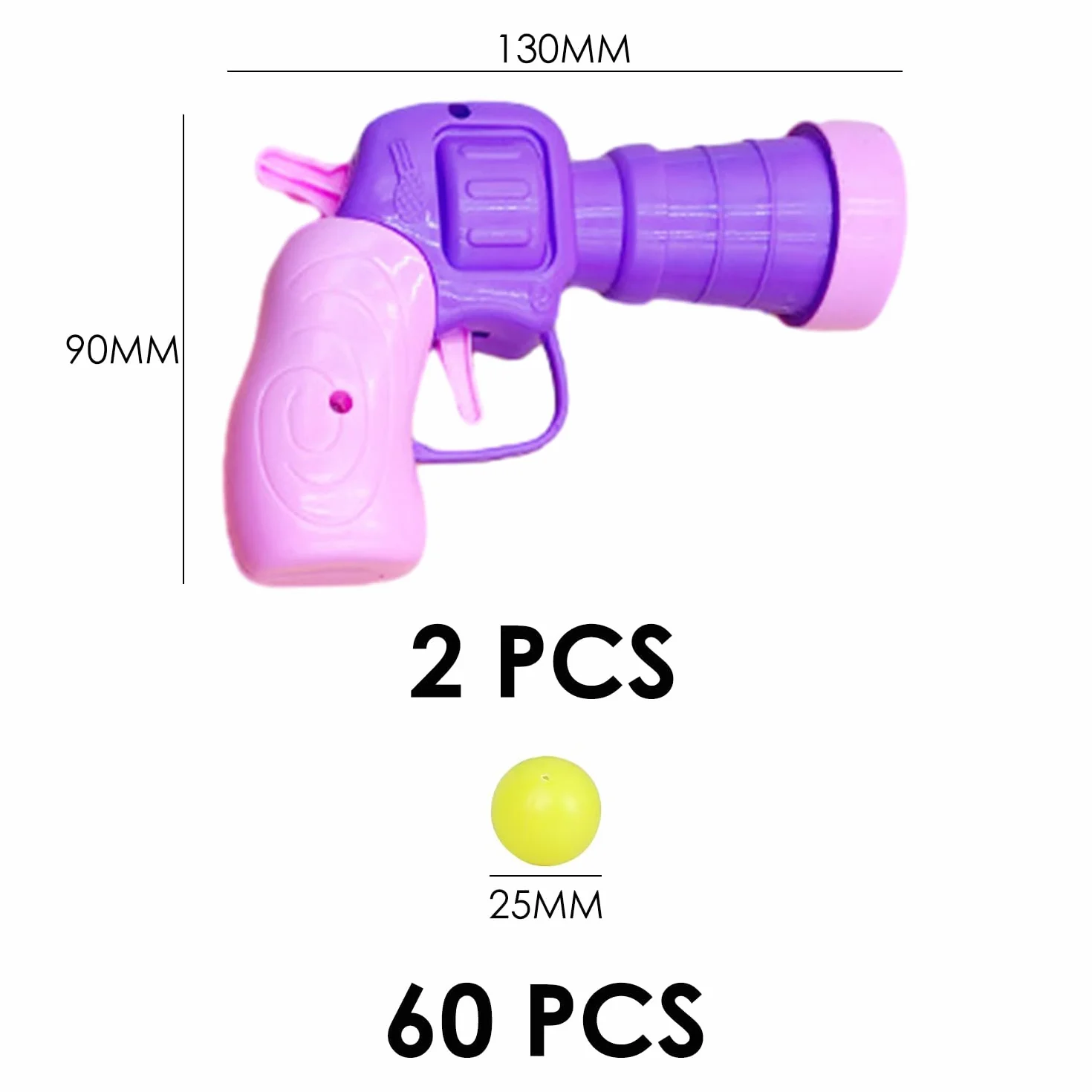 Zabawny Pistolet do Zabawy dla Kotów z 60 Pluszowymi Kulkami, Wyrzutnia Piłek, Interaktywna Zabawka, Prezent (Niebieski)