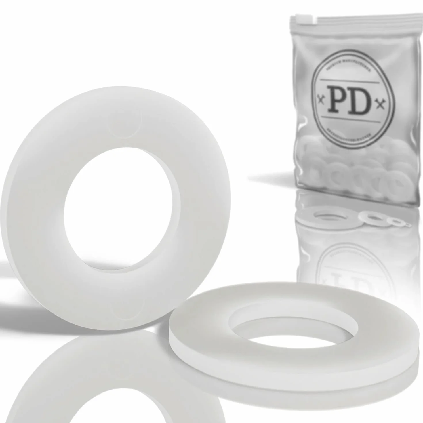 PD® Podkładki z tworzywa sztucznego M12 (DIN 125 kształt A/ISO 7089) | wysokiej jakości podkładki nylonowe PA | tarcze z tworzywa sztucznego poliamidowe o małej średnicy zewnętrznej | 10 sztuk
