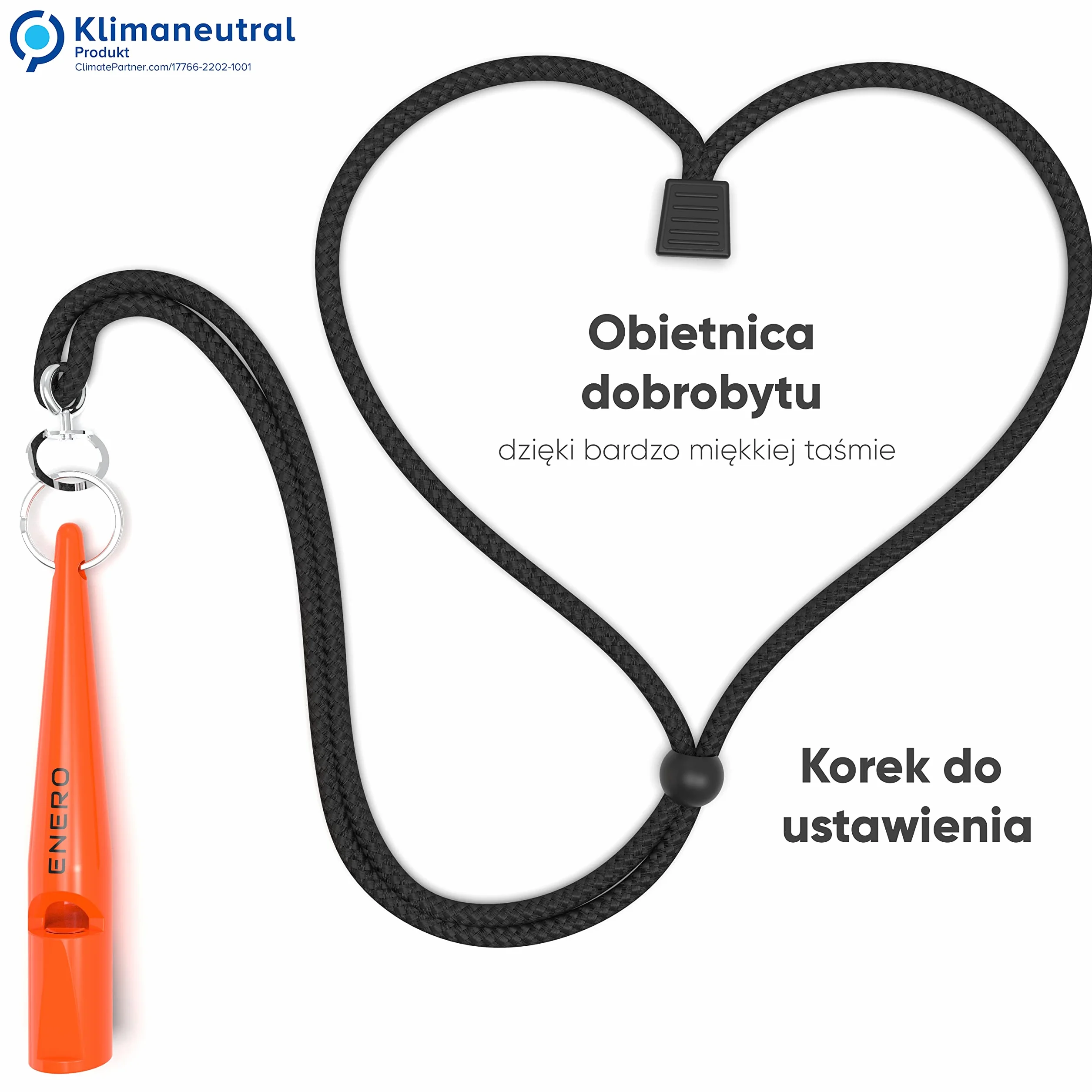 🐾 ENERO® Fajka dla psa – ekstremalnie niezawodny trening i wychowanie – wysoka częstotliwość – daleko idąca głośność – wraz z praktycznym paskiem do zawieszenia