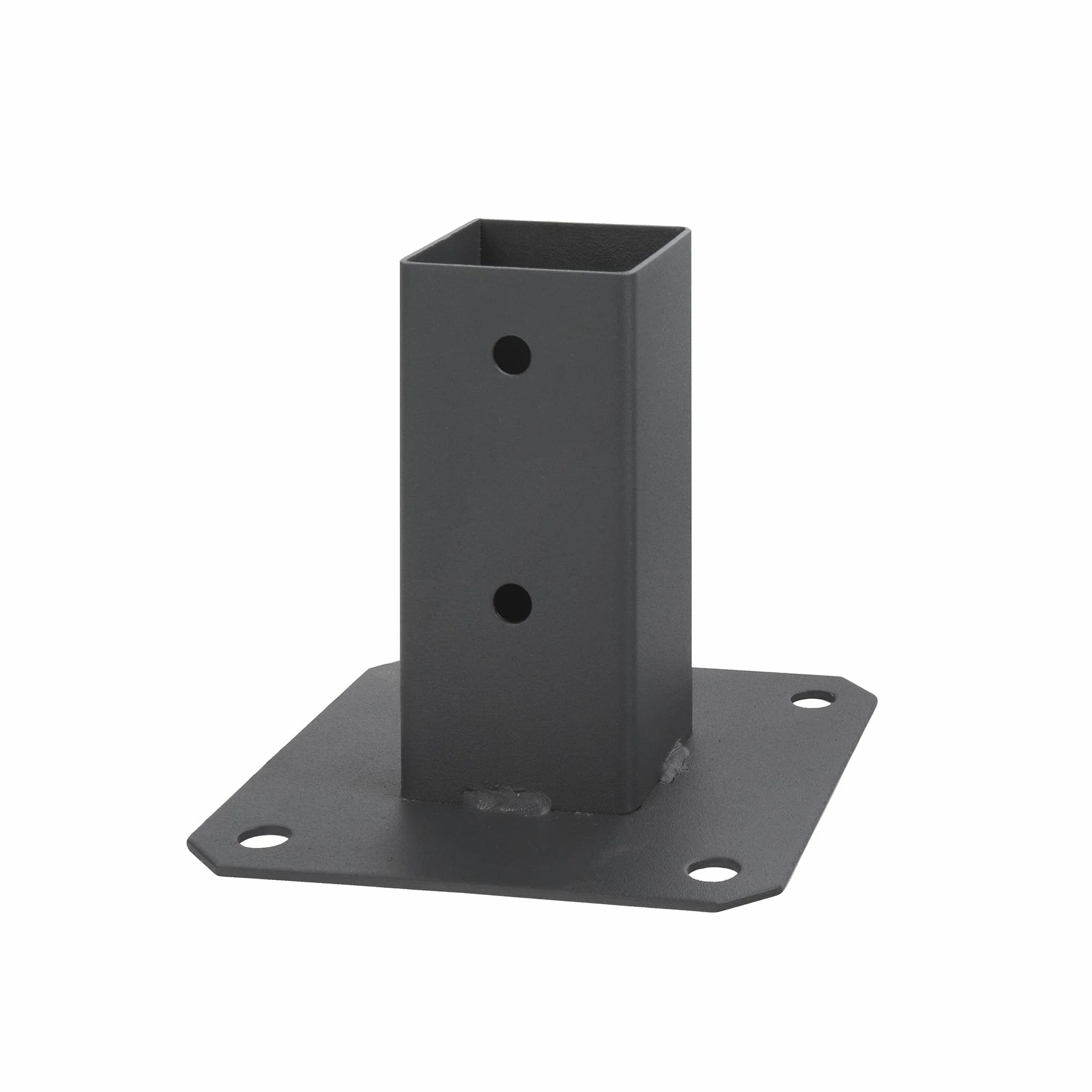 ADGO Wspornik słupków 60 x 60 mm, słupek ogrodzeniowy, tuleja przykręcana, cynkowana ogniowo, tuleja wsuwana, nakładka, tuleja osadcza, tuleja osadcza, kotwa stalowa, grafitowa