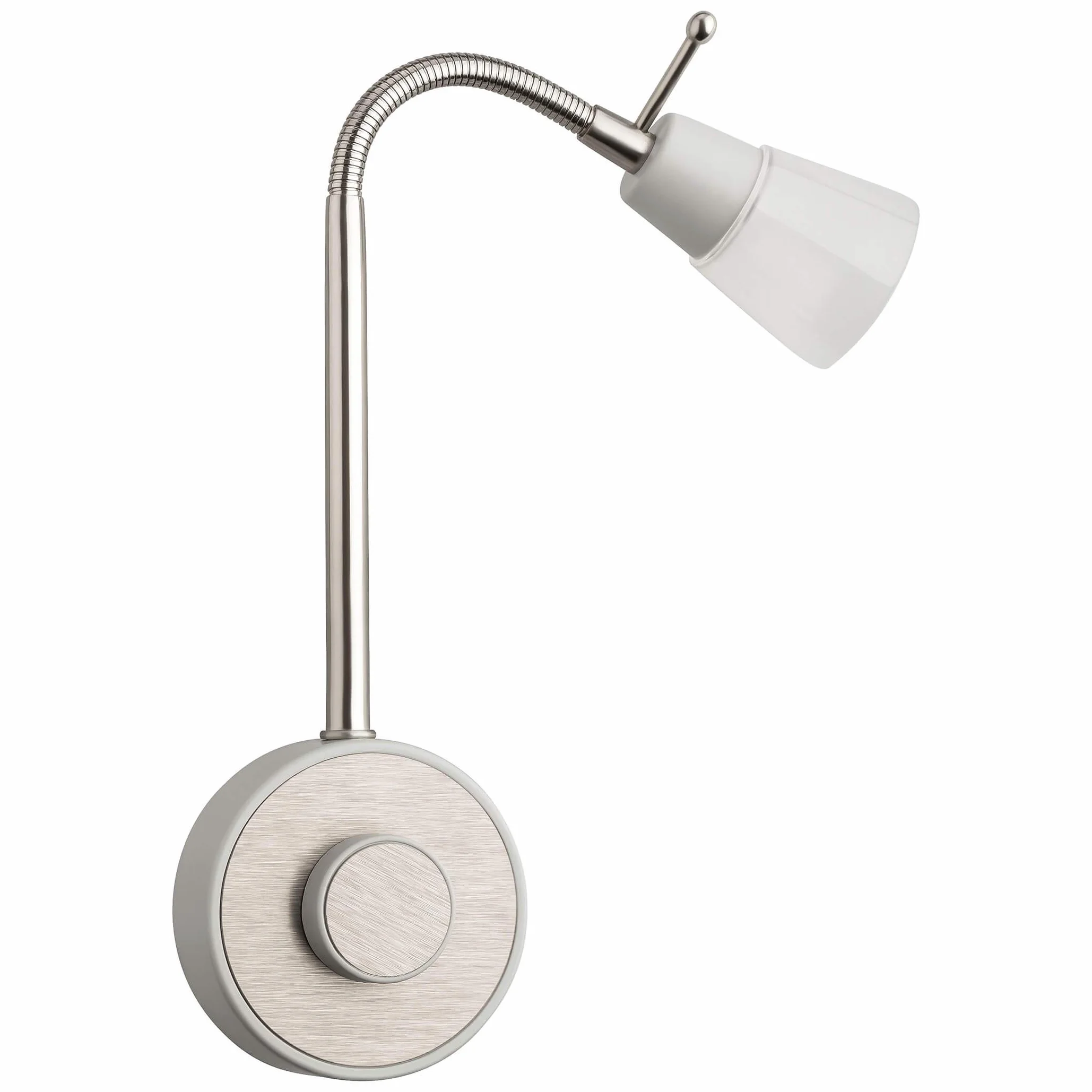 SEBSON Lampa LED do gniazdka wtykowego ściemniana, lampa 2 W, łabędź szyja, elastyczna ciepła biel 2700 K - lampka do czytania