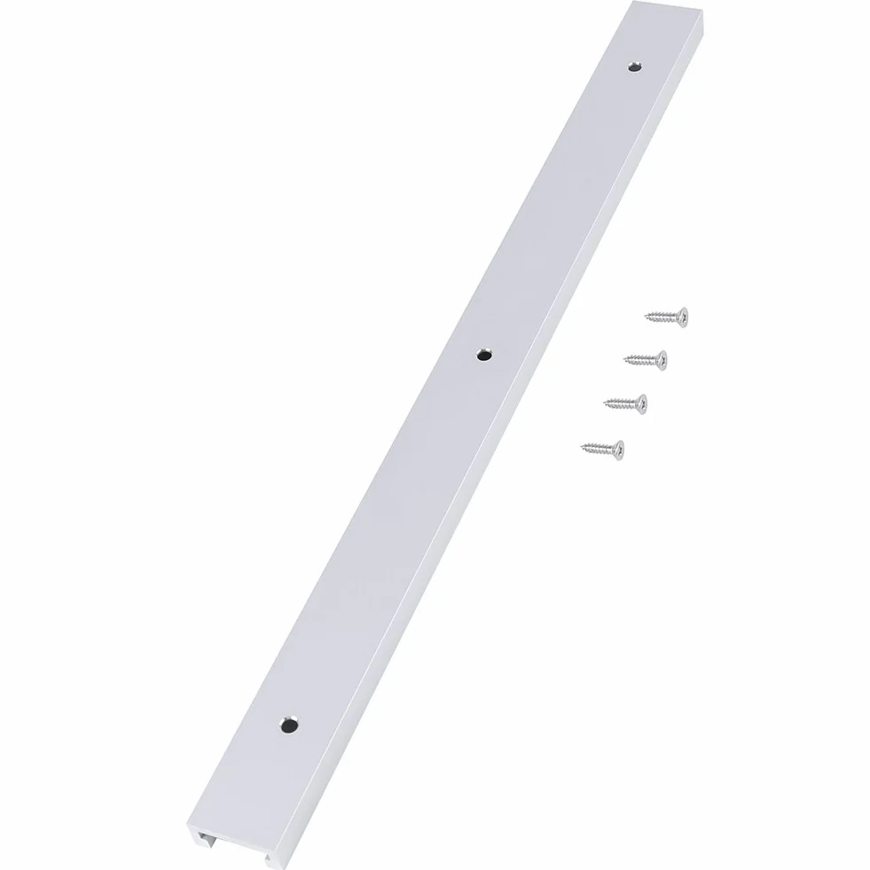 Ausla T-Track ze Stopu Aluminium 400 mm, Prowadnik Szyny Ukośnej z Śrubami Samogwintującymi do Obróbki Drewna
