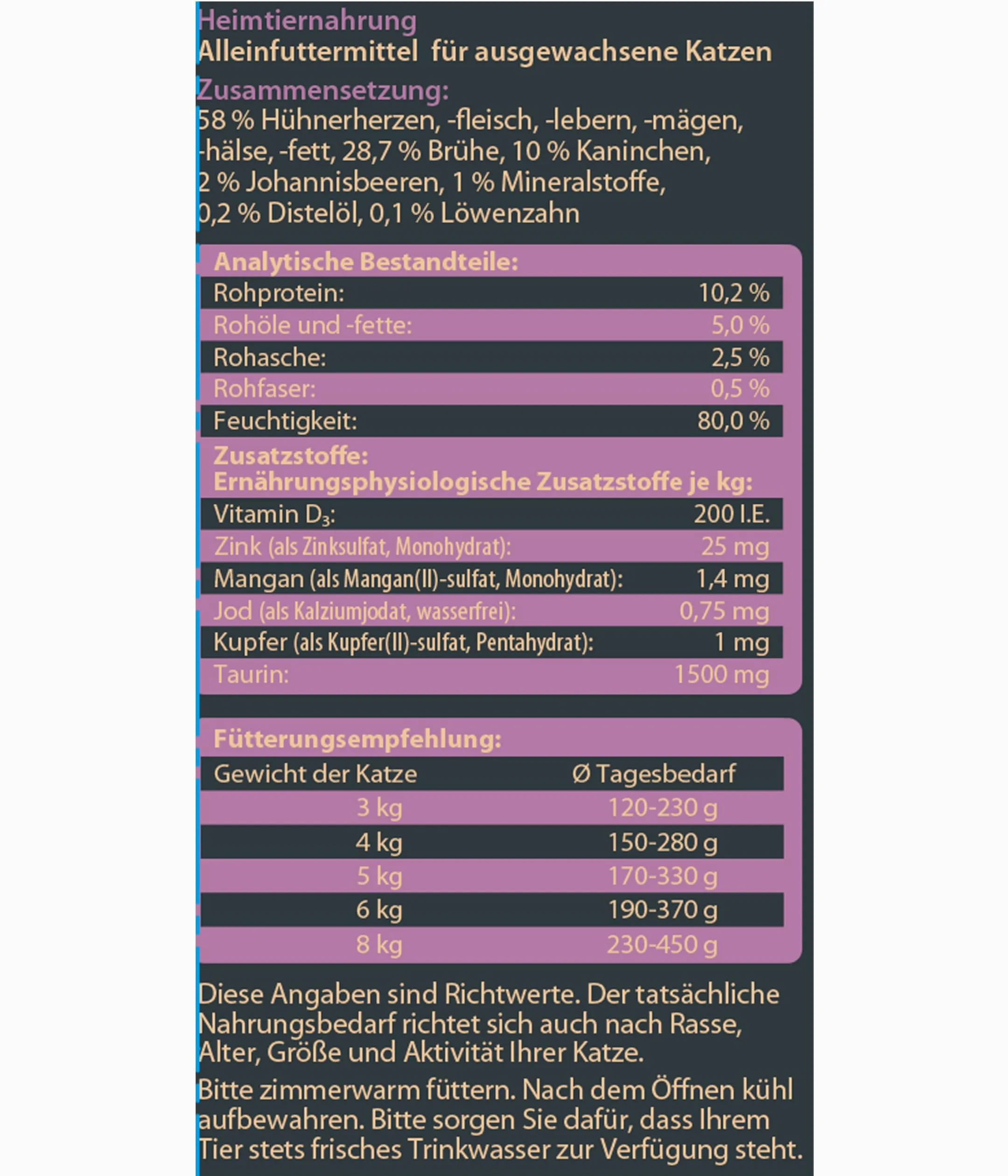 Dehner Wild Nature karma dla kotów dla dorosłych, królik/kurczak, 16 x 85 g (1,36 kg)