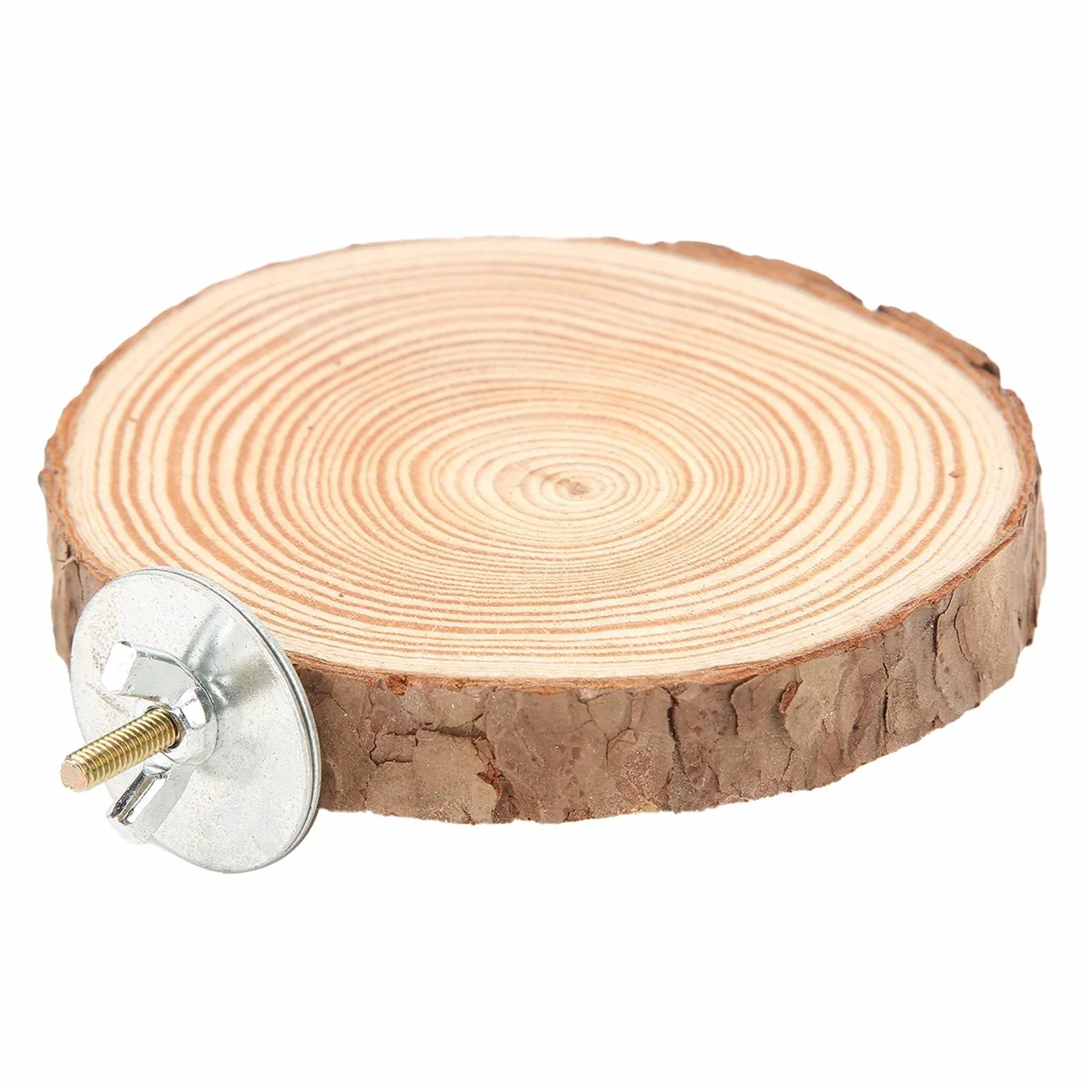 Okrągła Drewniana Trampolina Papuga Okonie Stojak Zabawka Ptak Papuga Okoń Platforma dla Małych Papug Nimfy Chomik(6cm)