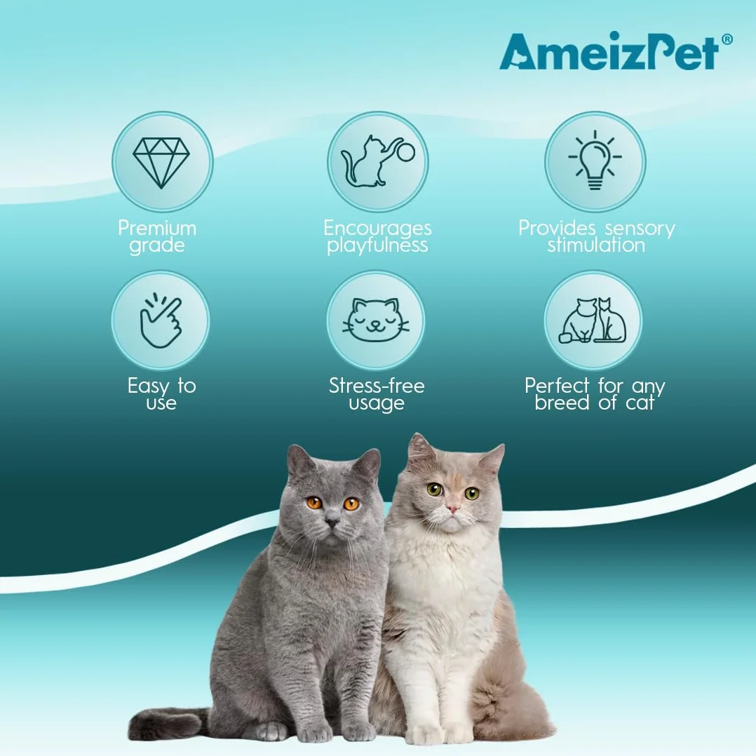 AmeizPet Silvervine Cat Dust, kocimiętka alternatywna do treningu i zabawy, pył behawioralny dla kotów i kociąt 35 g (0.08 Oz)