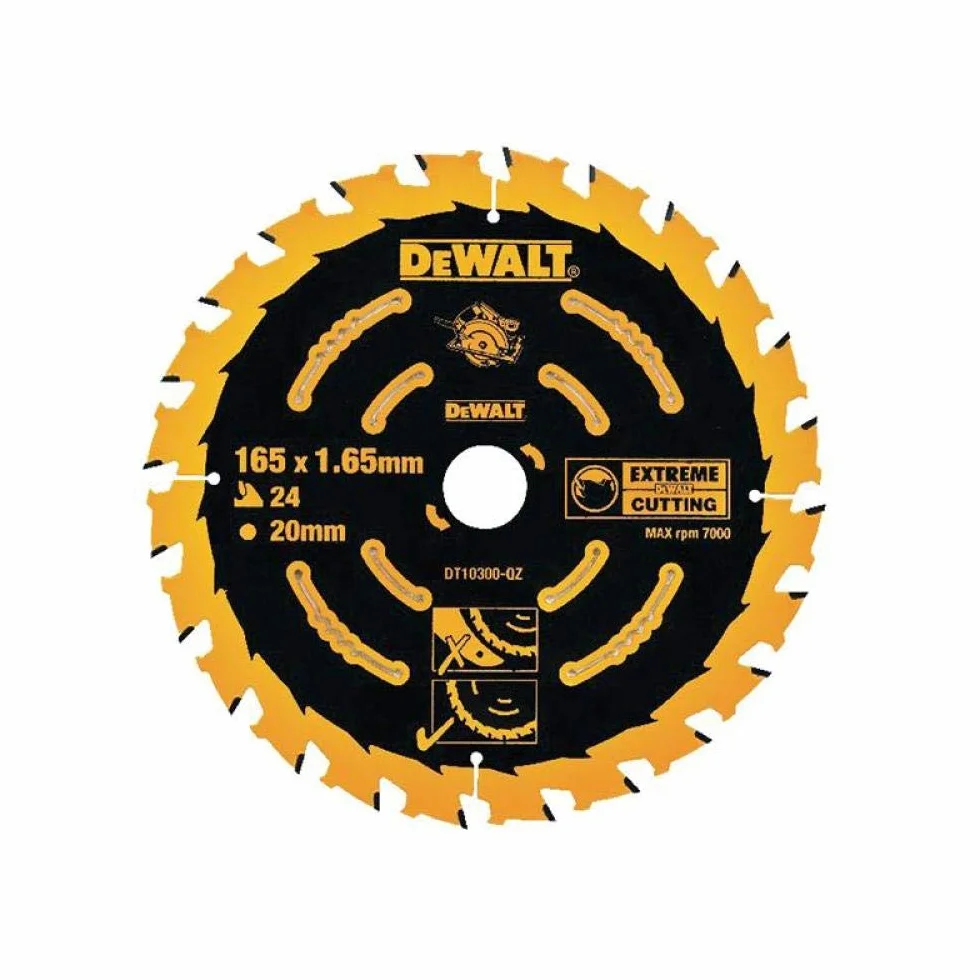 DEWALT Brzeszczot piły tarczowej WZ 18° do DWE550, czarny, 165 x 20 x 24 T