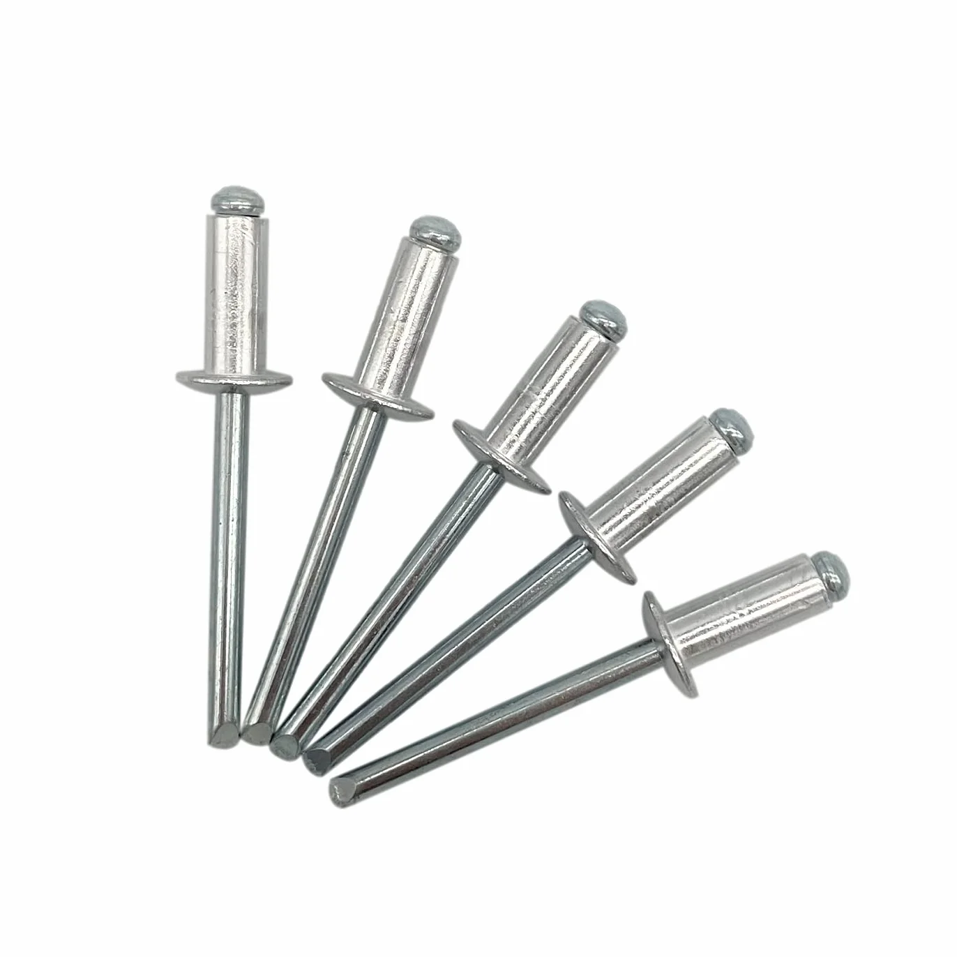 (100 sztuk) nity do żaluzji 4,8 x 12 mm, typ otwartej głowicy kopułowej, DIN 7337, nit aluminiowy i stalowy trzpień, nity Pop (100, 4,8 x 12 mm)