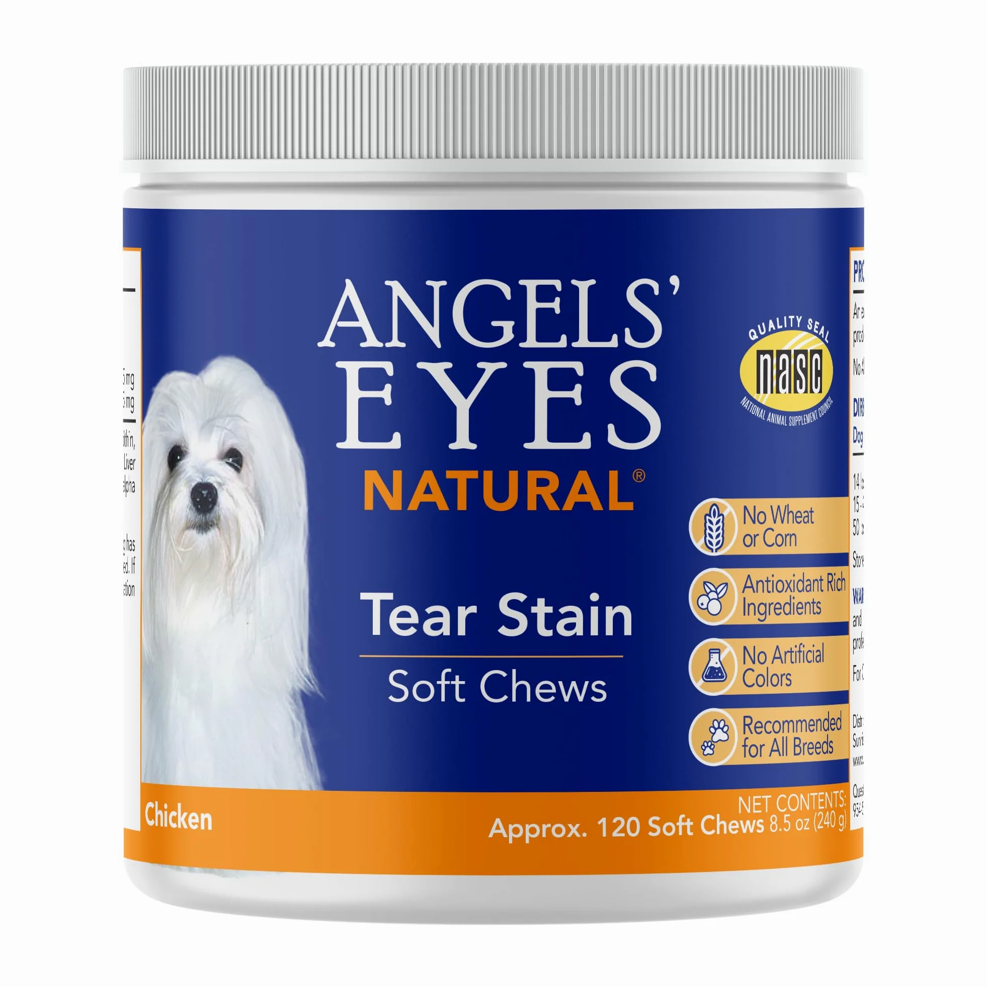Angel's Eyes naturalna formuła kurczaka miękkie żucia dla psów 120 sztuk