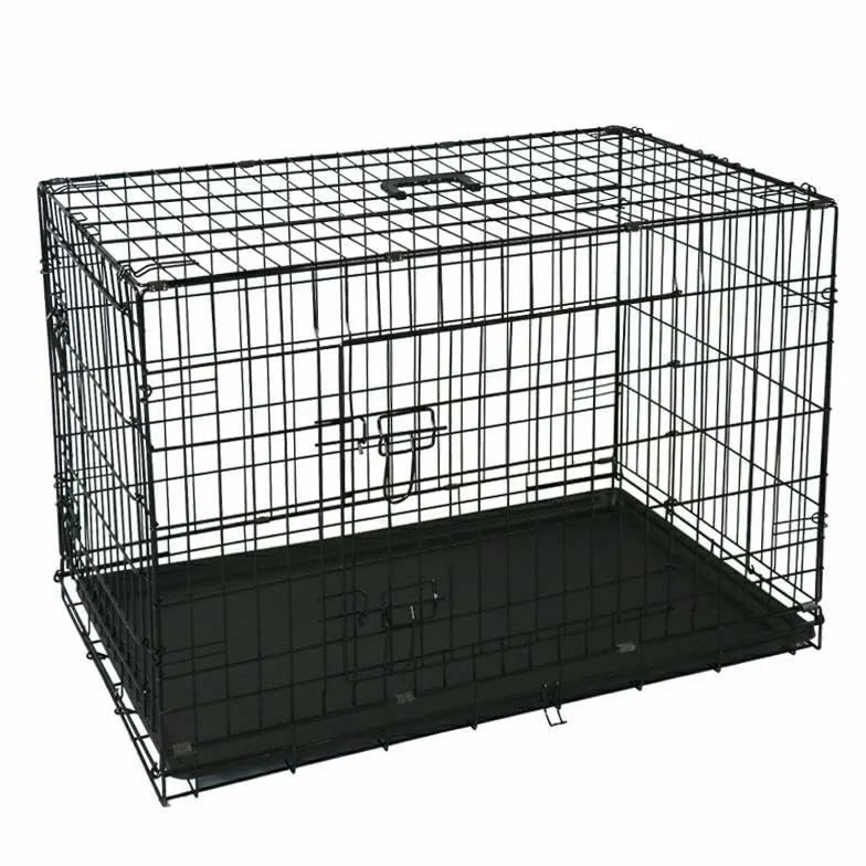HAPPET Klatka Kennelowa dla Psa XL 106 × 71 × 77 cm metalowa klatka treningowa z 2 wejściami
