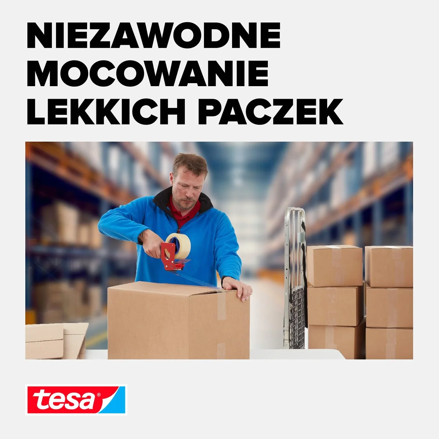 tesapack Taśma do Pakowania, Zestaw Samoprzylepnych Taśm Pakunkowych, 6 Rolek, Ciche Rozwijanie, do Zaklejania Lekkich Paczek, 66 m x 50 mm, Przezroczyste