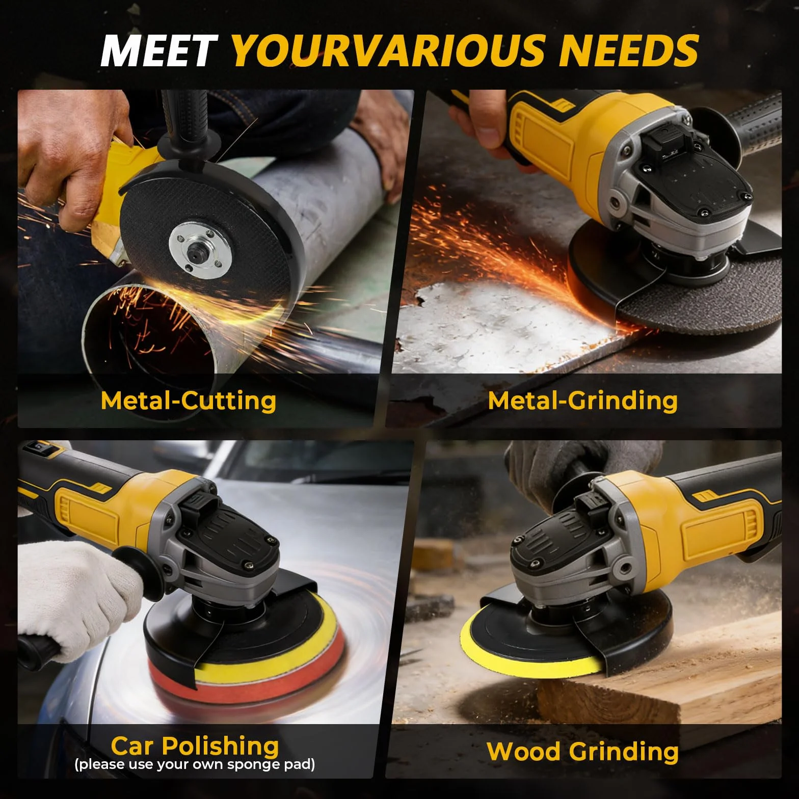 Akumulatorowa szlifierka kątowa Dewalt 18V 20V 125mm 8500RPM bezszczotkowa 3-biegowa
