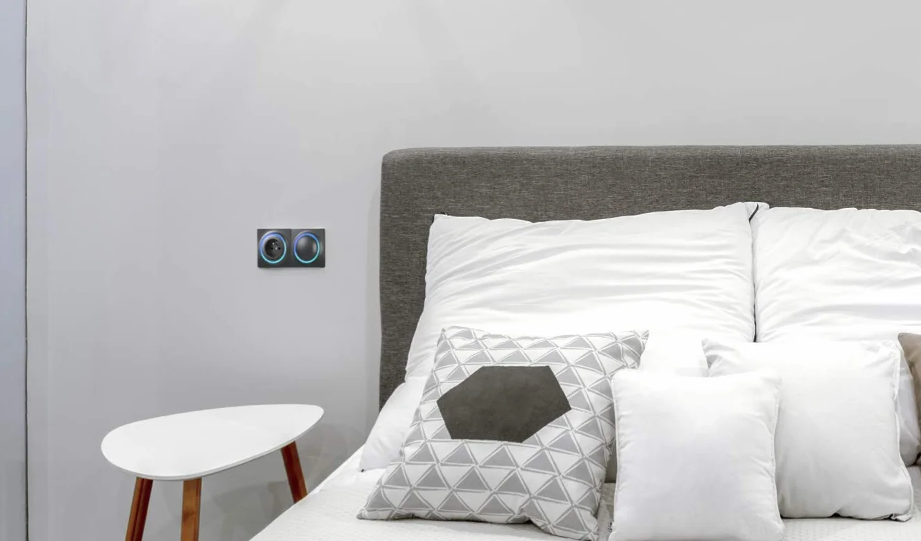 FIBARO Walli Roller Shutter/Z-Wave Plus Smart Home podtynkowy przełącznik rolety, antracyt, FGWREU-111-8